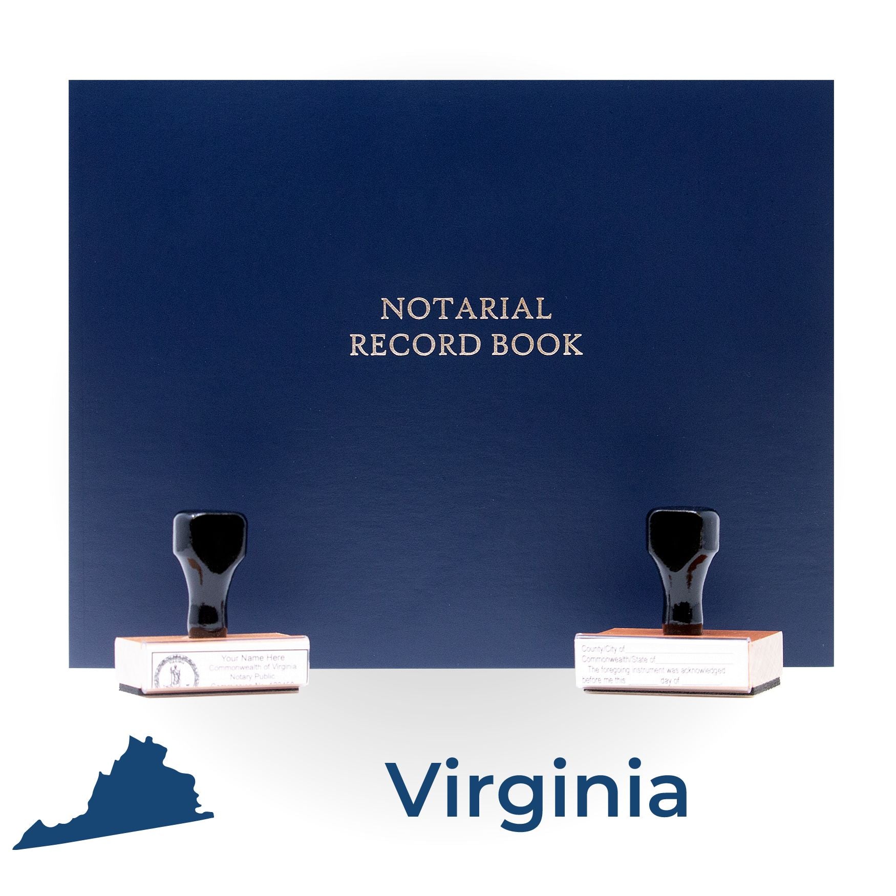 Virginia Notary Public Kit with Rubber Stamps