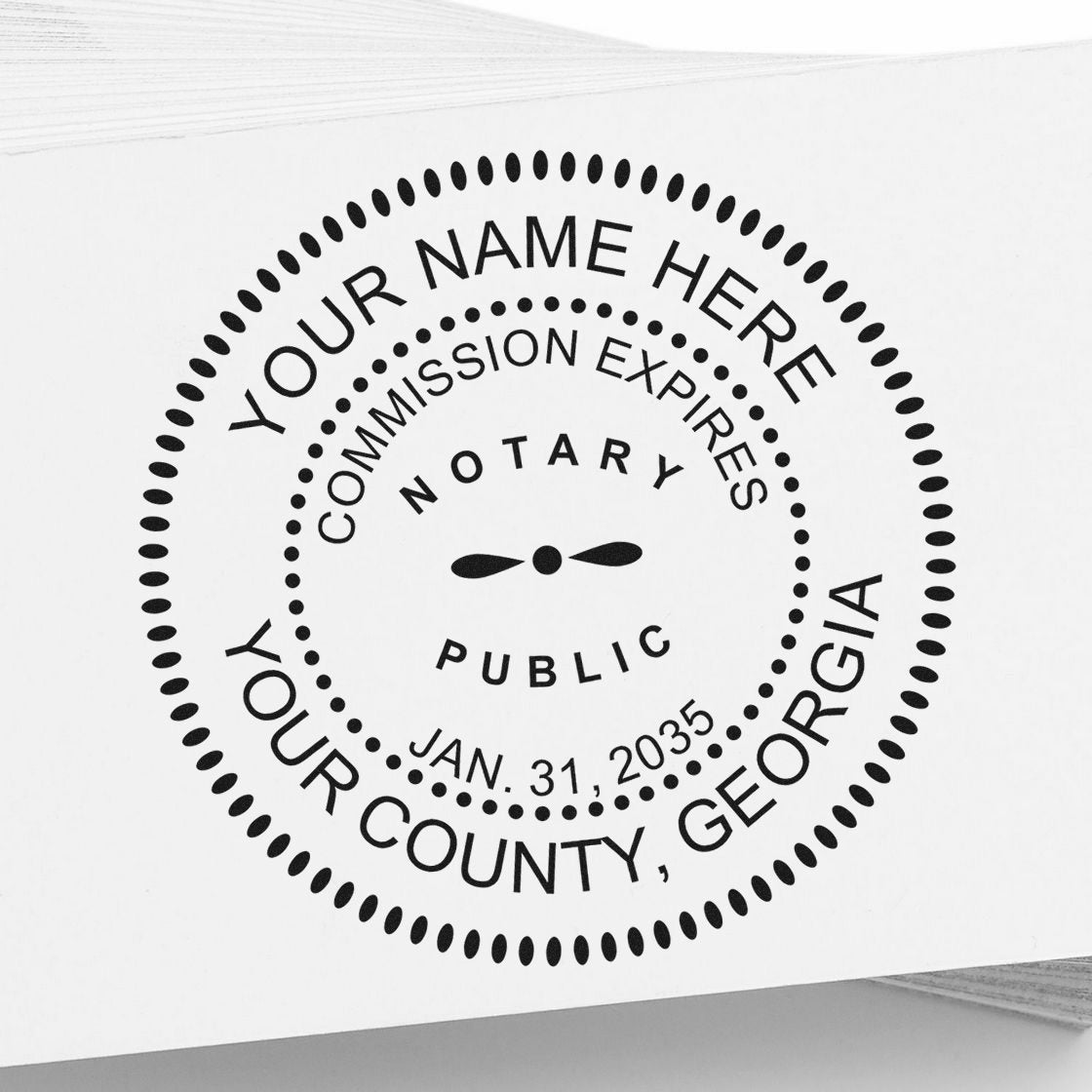 Soft Georgia Notary Stamp and Notary Seal Embosser Bundle