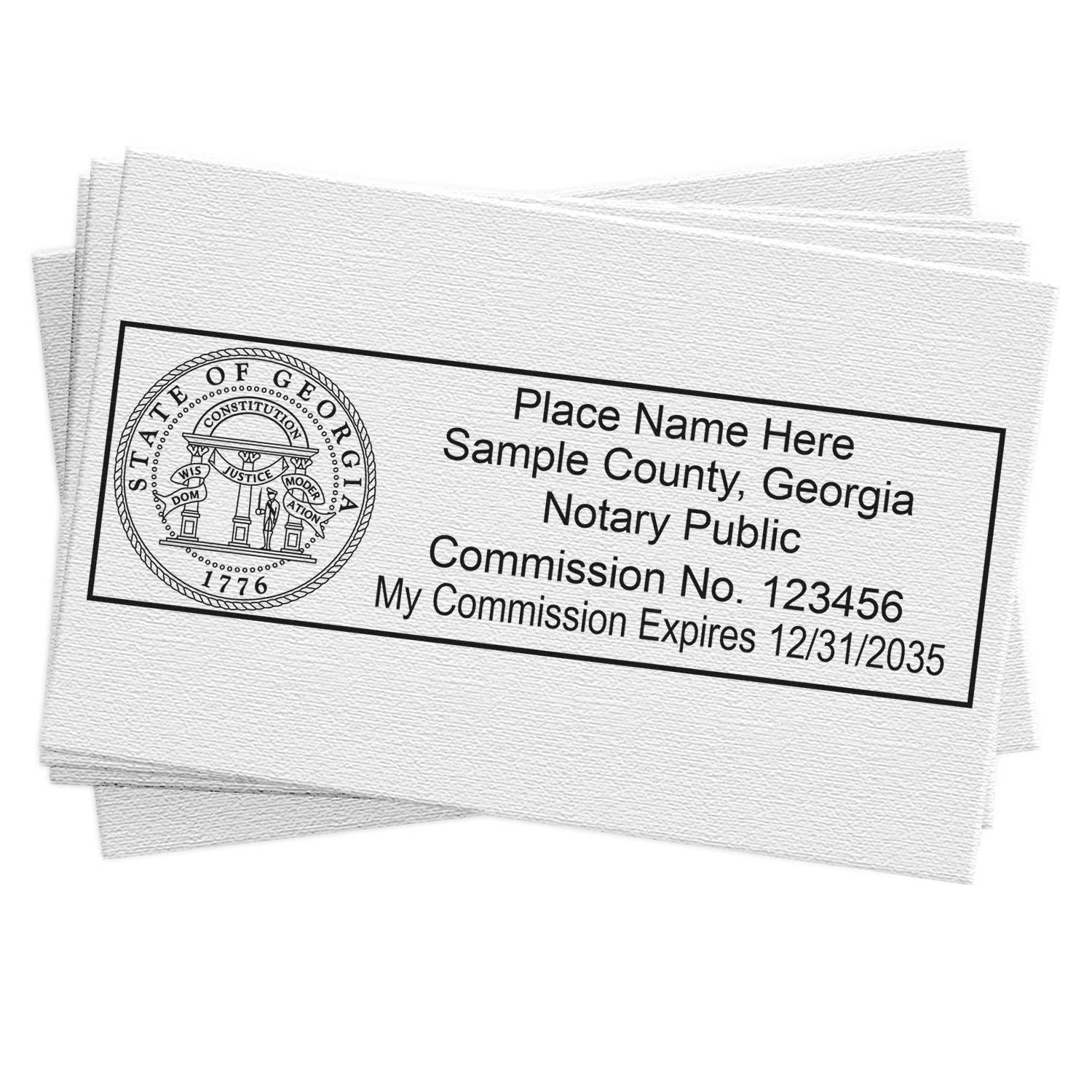 GA Hybrid Seal and Notary Rectangular Wood Stamp Kit