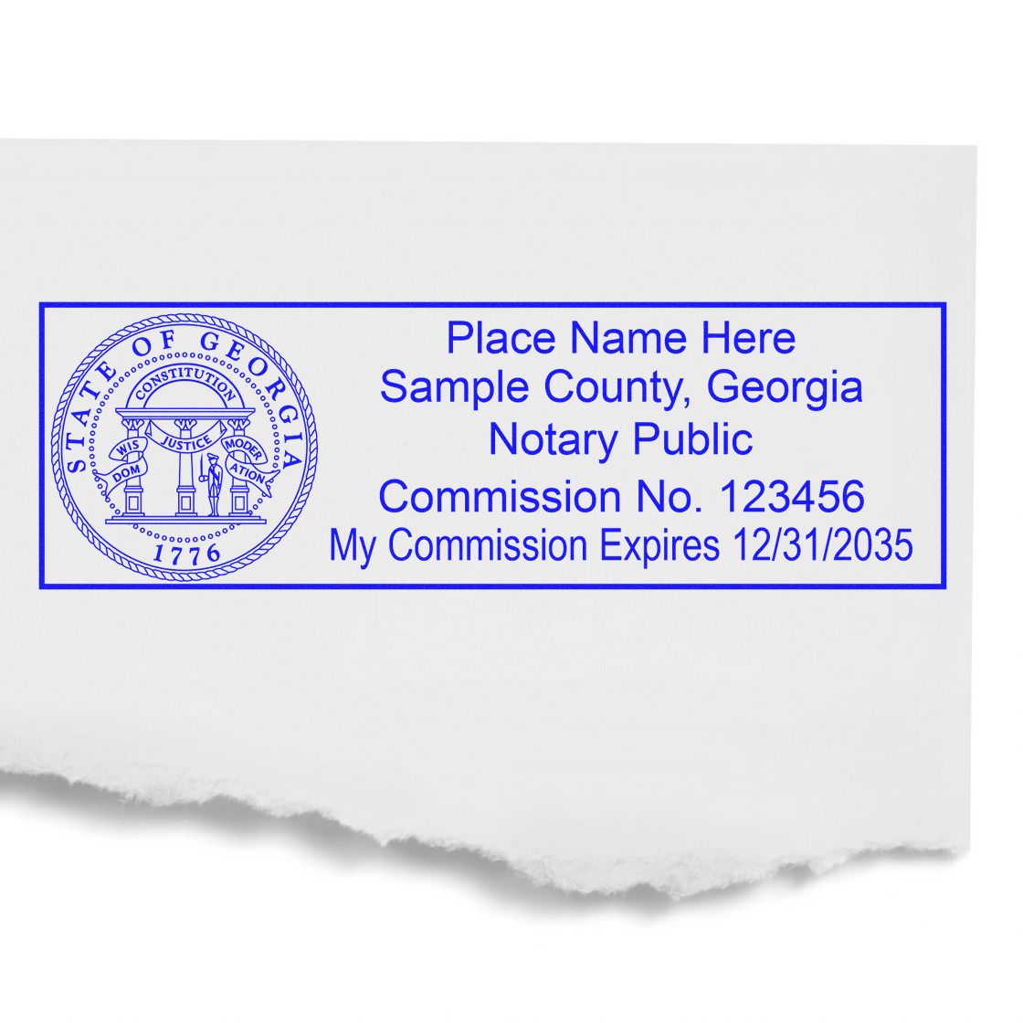 Soft Seal Georgia Notary Embossing Seal with Rectangular MaxLight Rectangular MaxLight Notary Stamp Kit