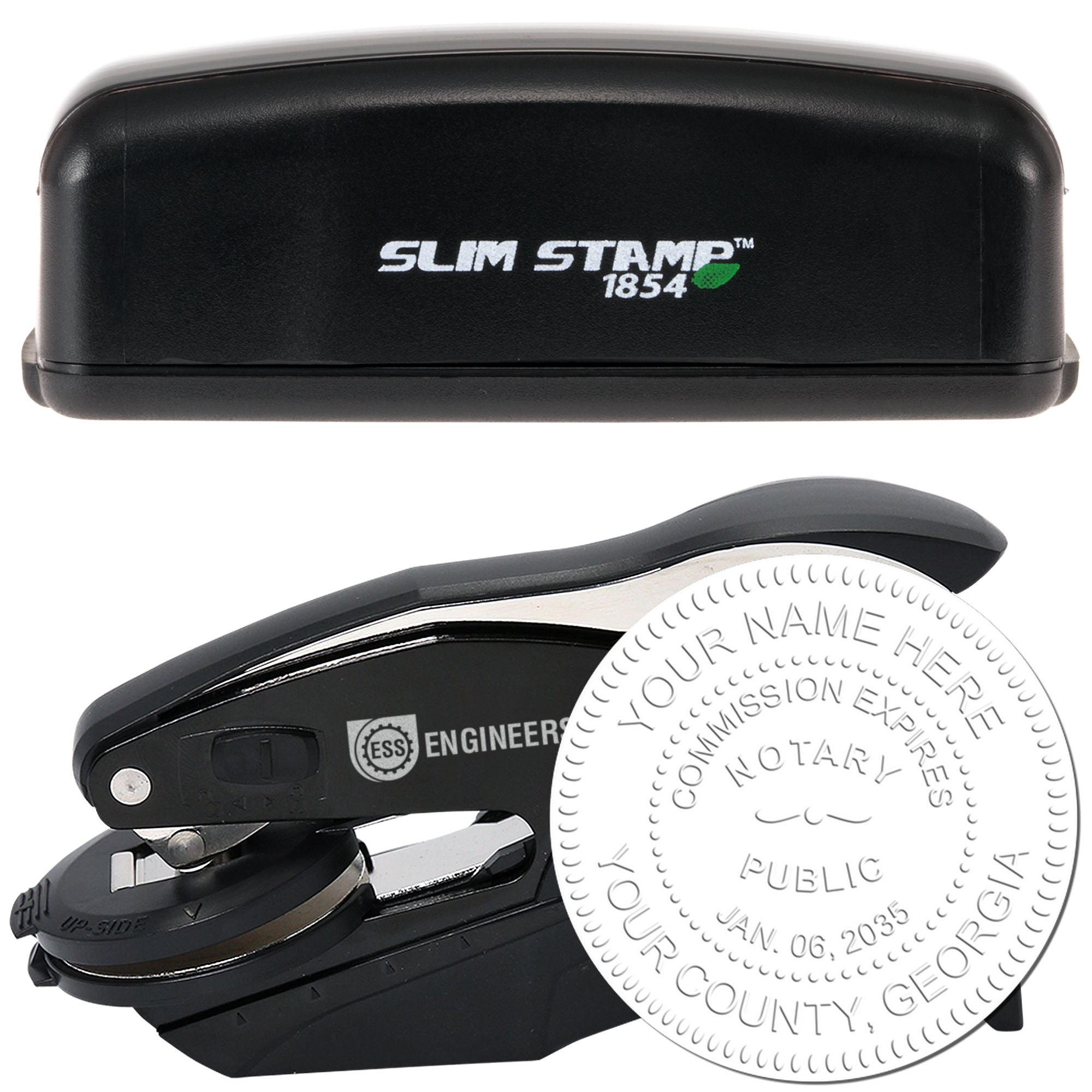 Rectangular Slim and Hybrid Seal Georgia Notary Supply Stamp and Seal Kit
