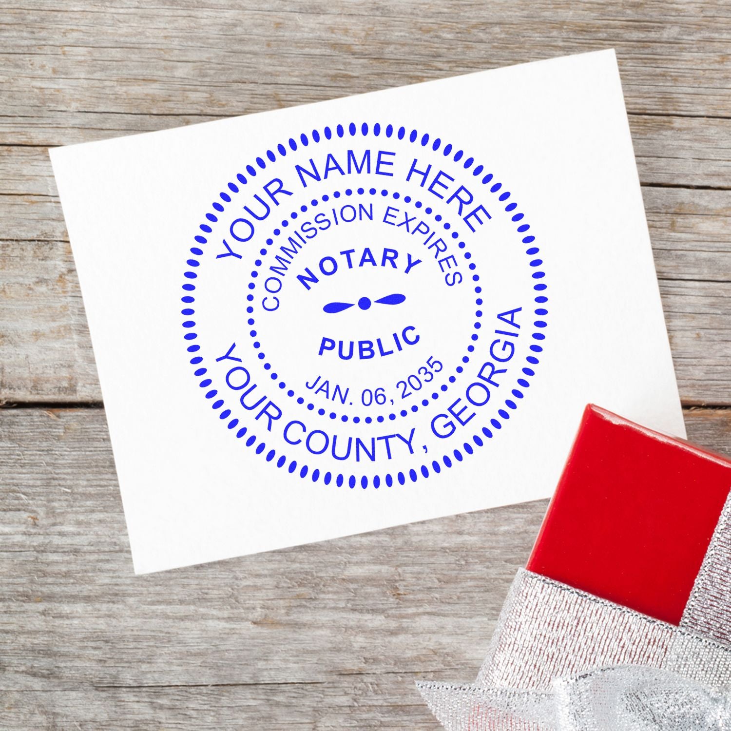 Georgia Hybrid Notary Seal and GA Round Notary Stamp