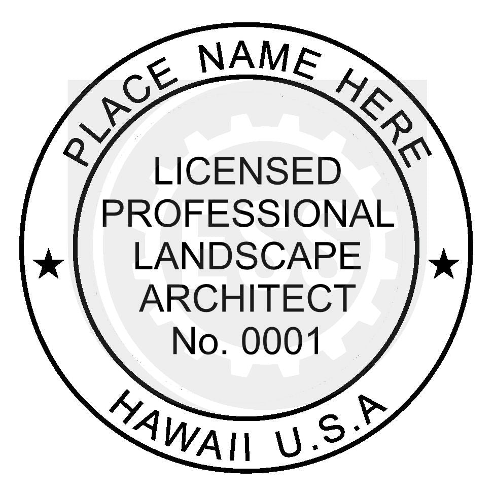 Hawaii Landscape Architect Seal Setup
