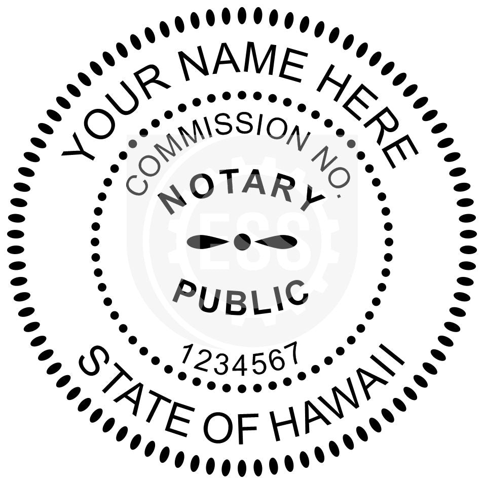 Hawaii Notary Seal Imprint Example