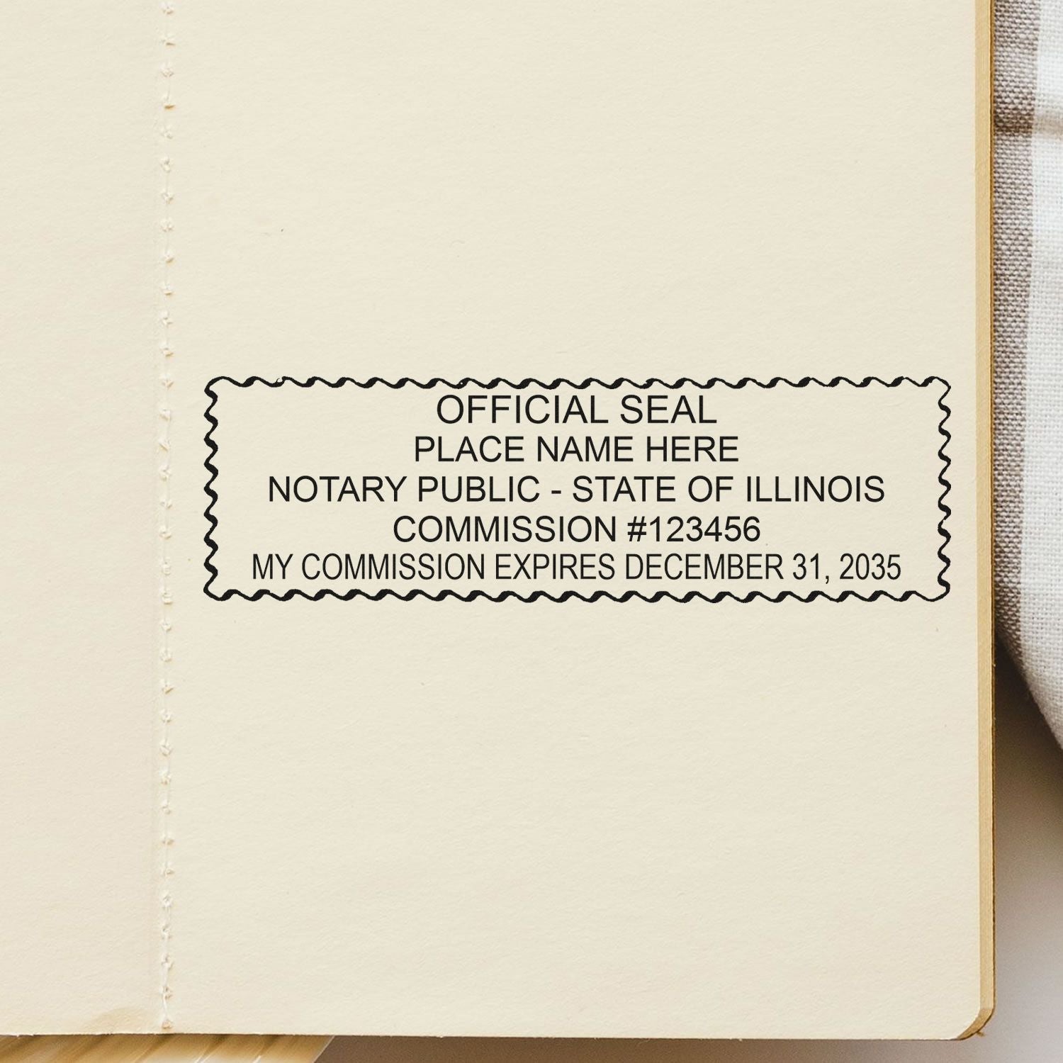 Rectangular Slim and Hybrid Seal Illinois Notary Supply Stamp and Seal Kit