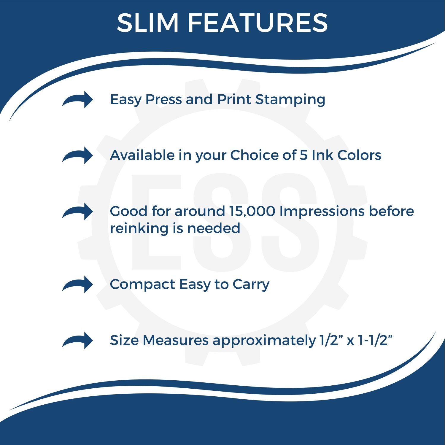 Slim Pre-Inked Two Thumbs Up with Thumb Icon Stamp