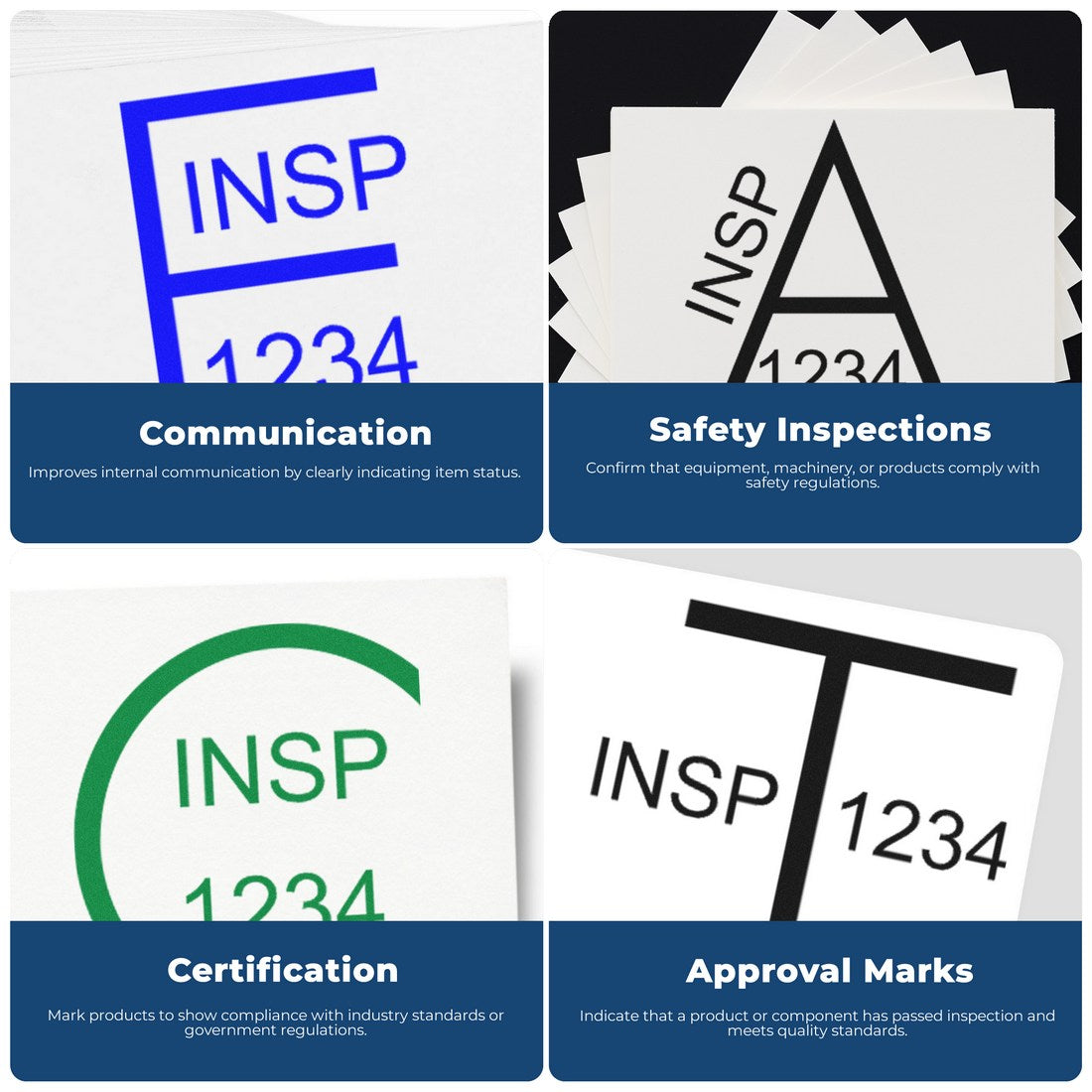 Extra Small Self-Inking Passed Inspection Checkmark Stamp 1/2 Diameter