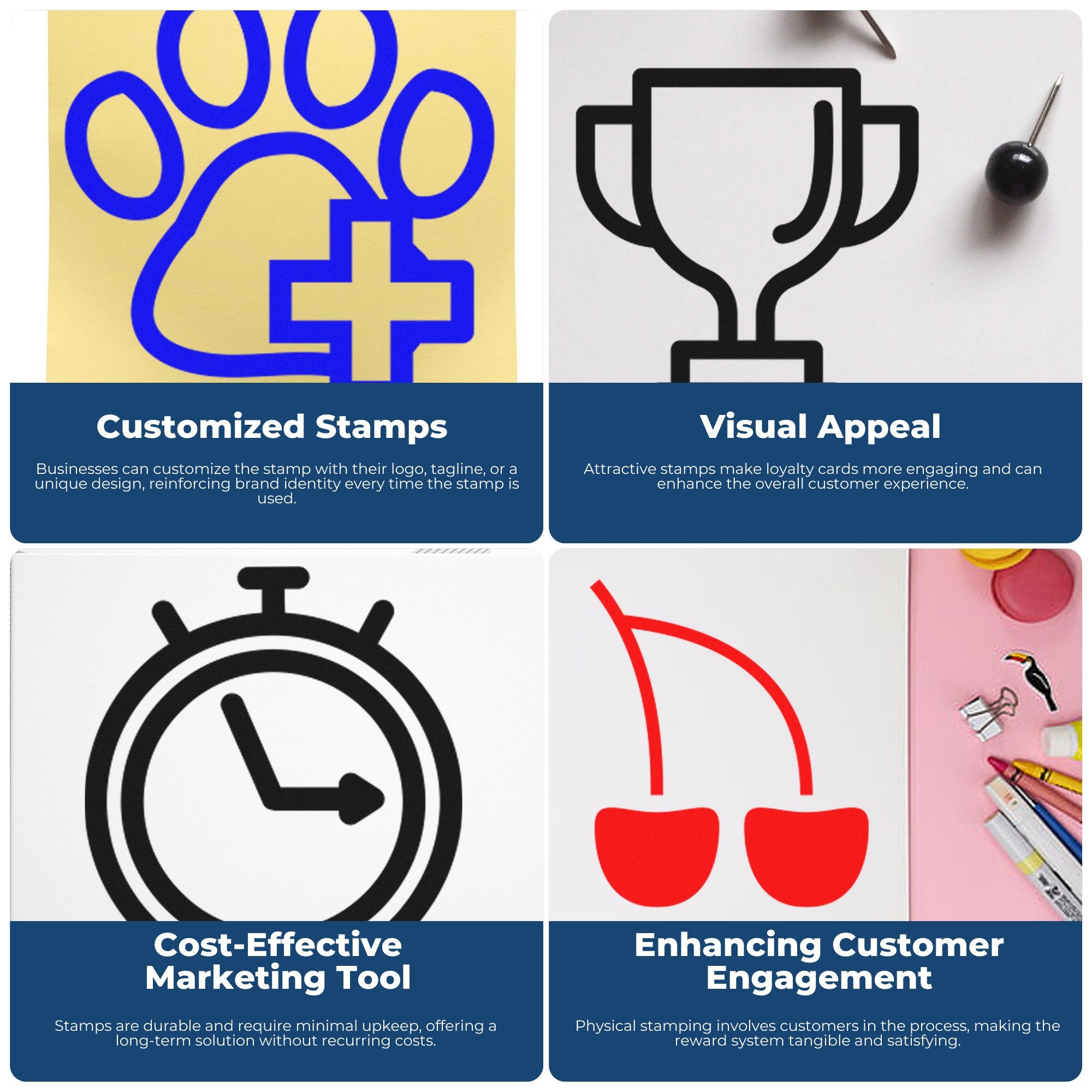 Image featuring the Self-Inking Techie Punch Card Stamp, showcasing its customizable design options, visual appeal, cost-effectiveness, and ability to enhance customer engagement.