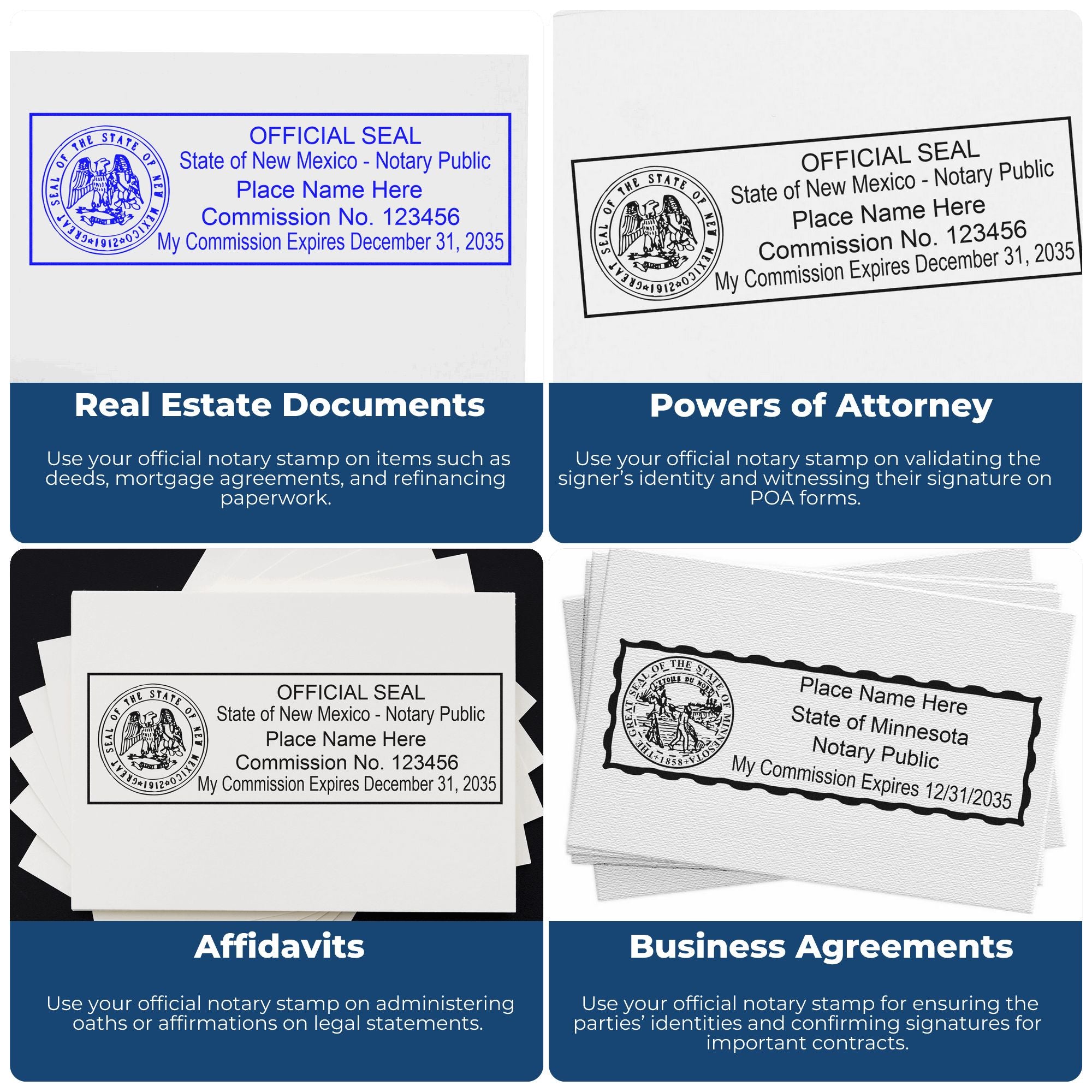 Rectangular PSI New Mexico Notary Stamp and New Mexico Notary Seal Bundle