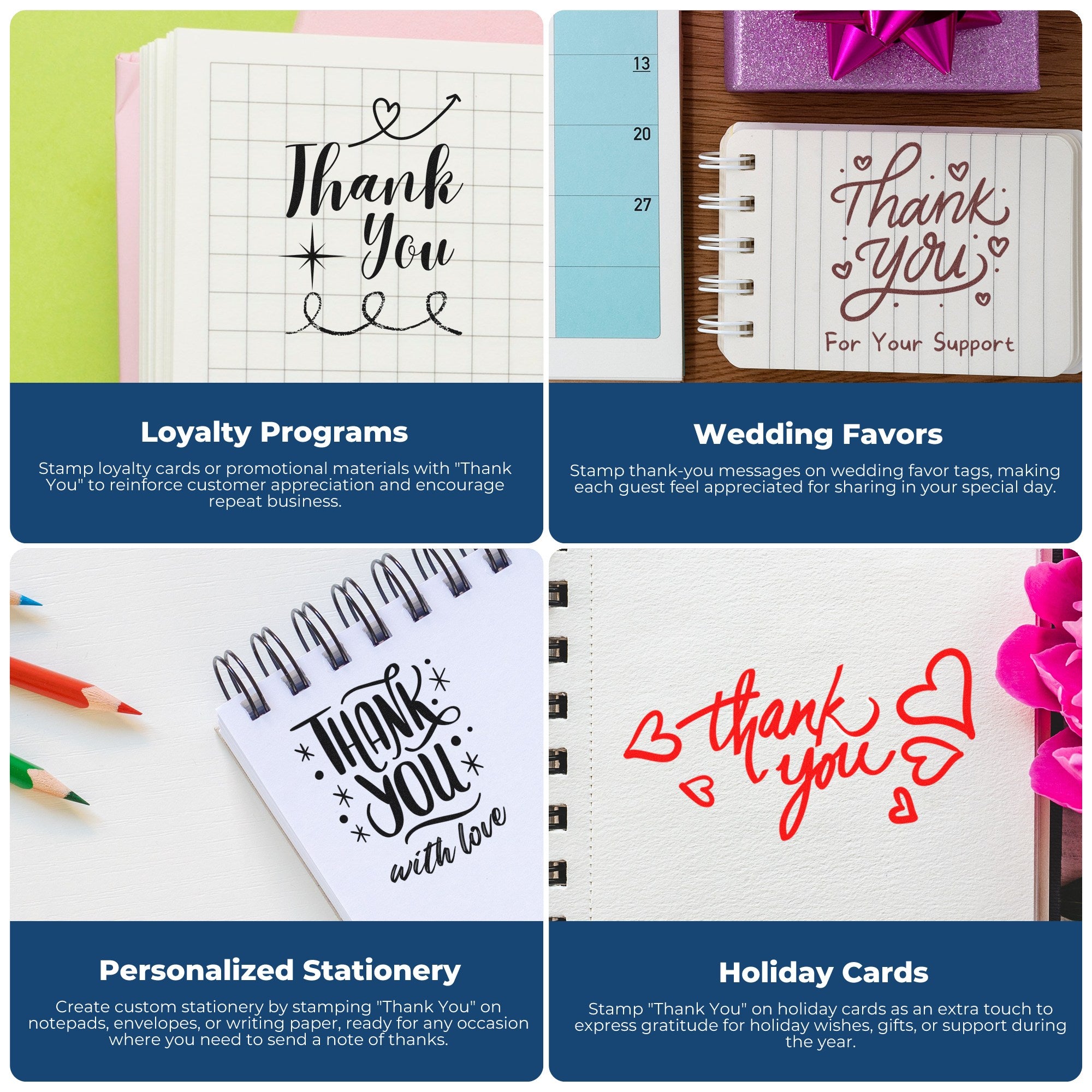 Stylish Thanks Self-Inking Custom Thanks Stamper