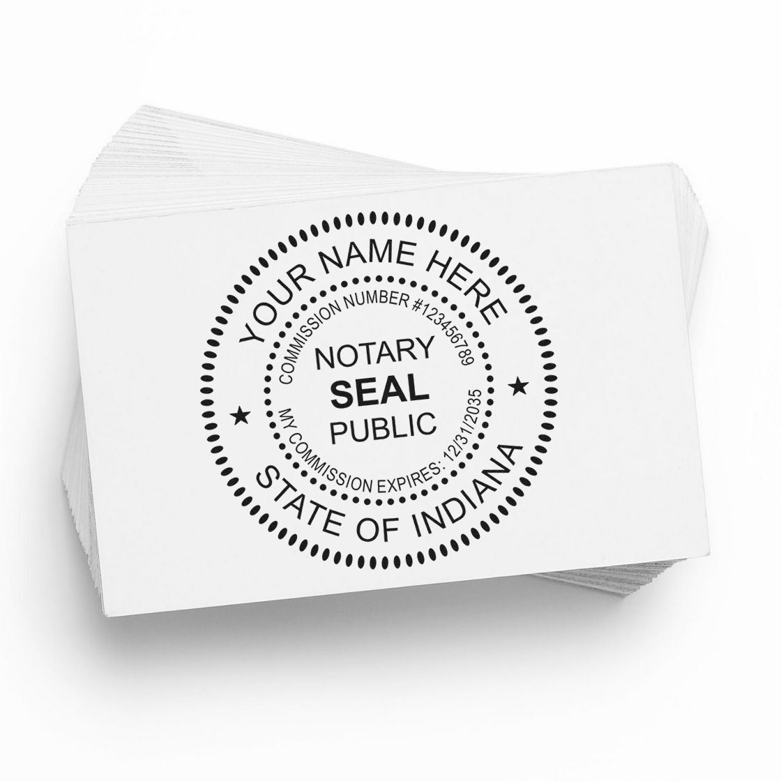 Notary Stamp and Seal for Indiana Bundle Kit