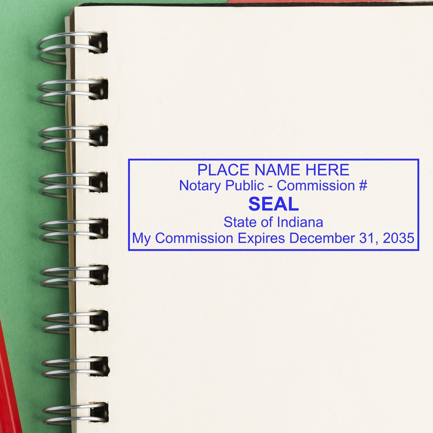 Indiana Notary Public Kit with Rubber Stamps