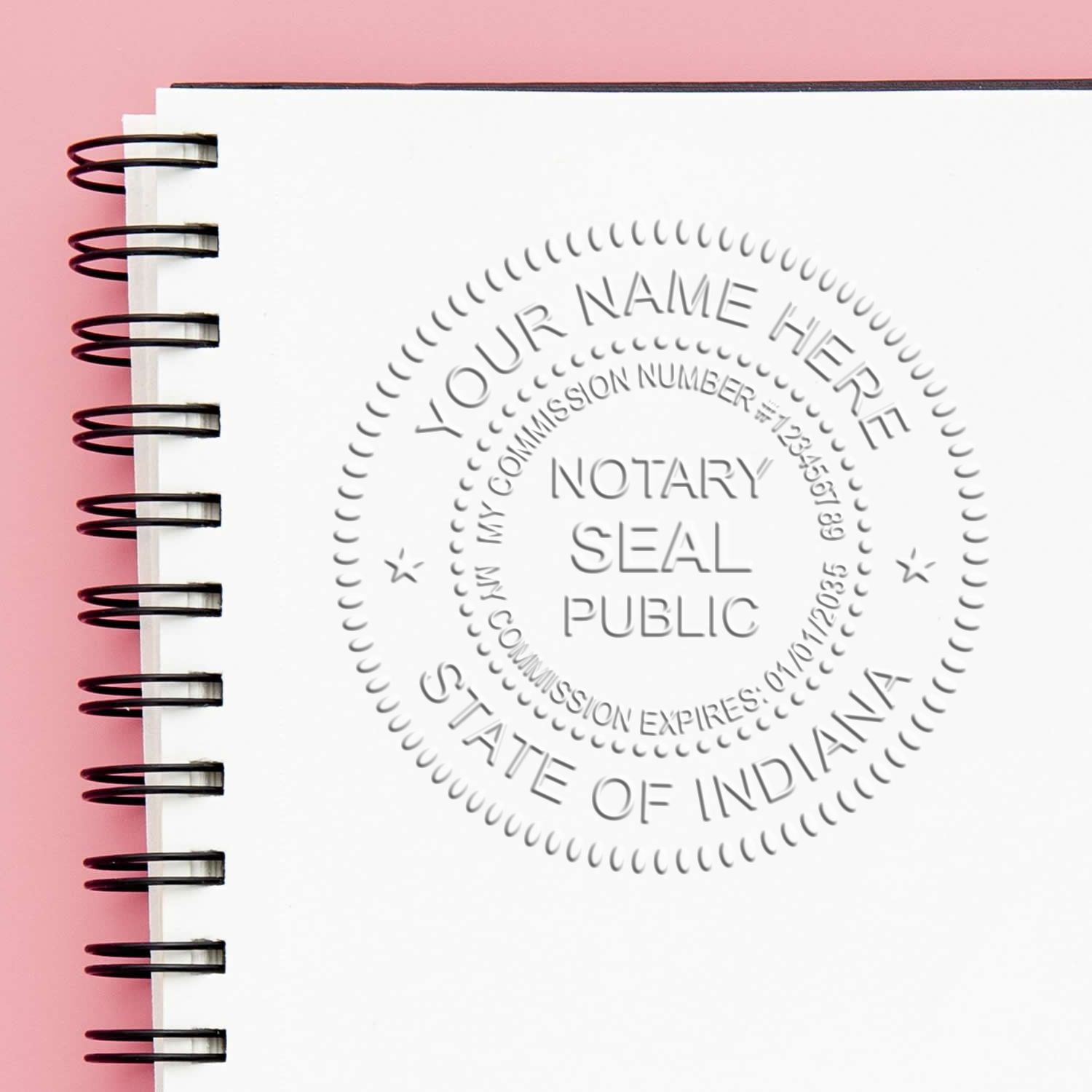 Notary Stamp and Seal for Indiana Bundle Kit