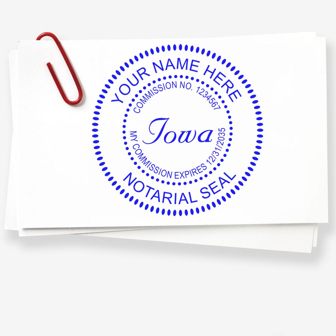 Notary Stamp and Seal Bundle Kit Iowa