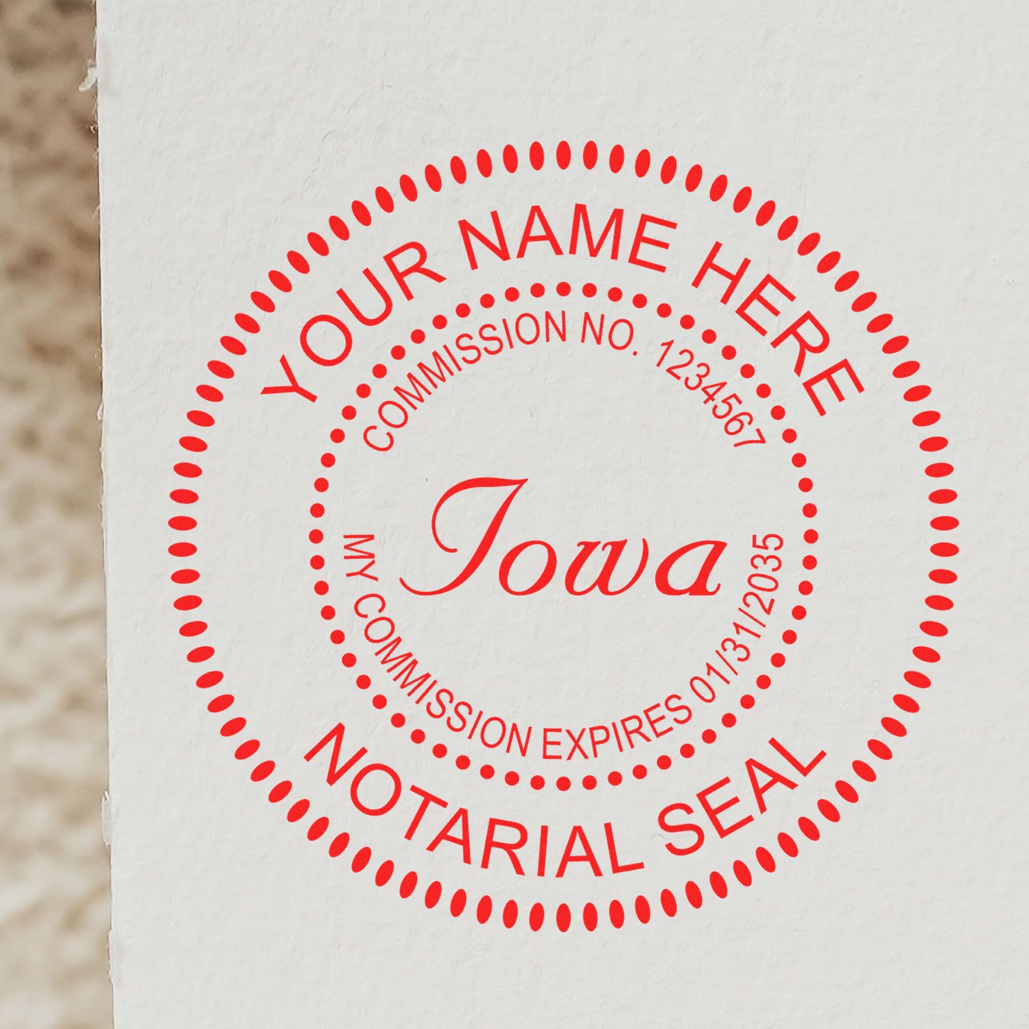 Iowa Soft Notary Supply Kit with Stamp and Notary Seal - Engineer Seal Stamps