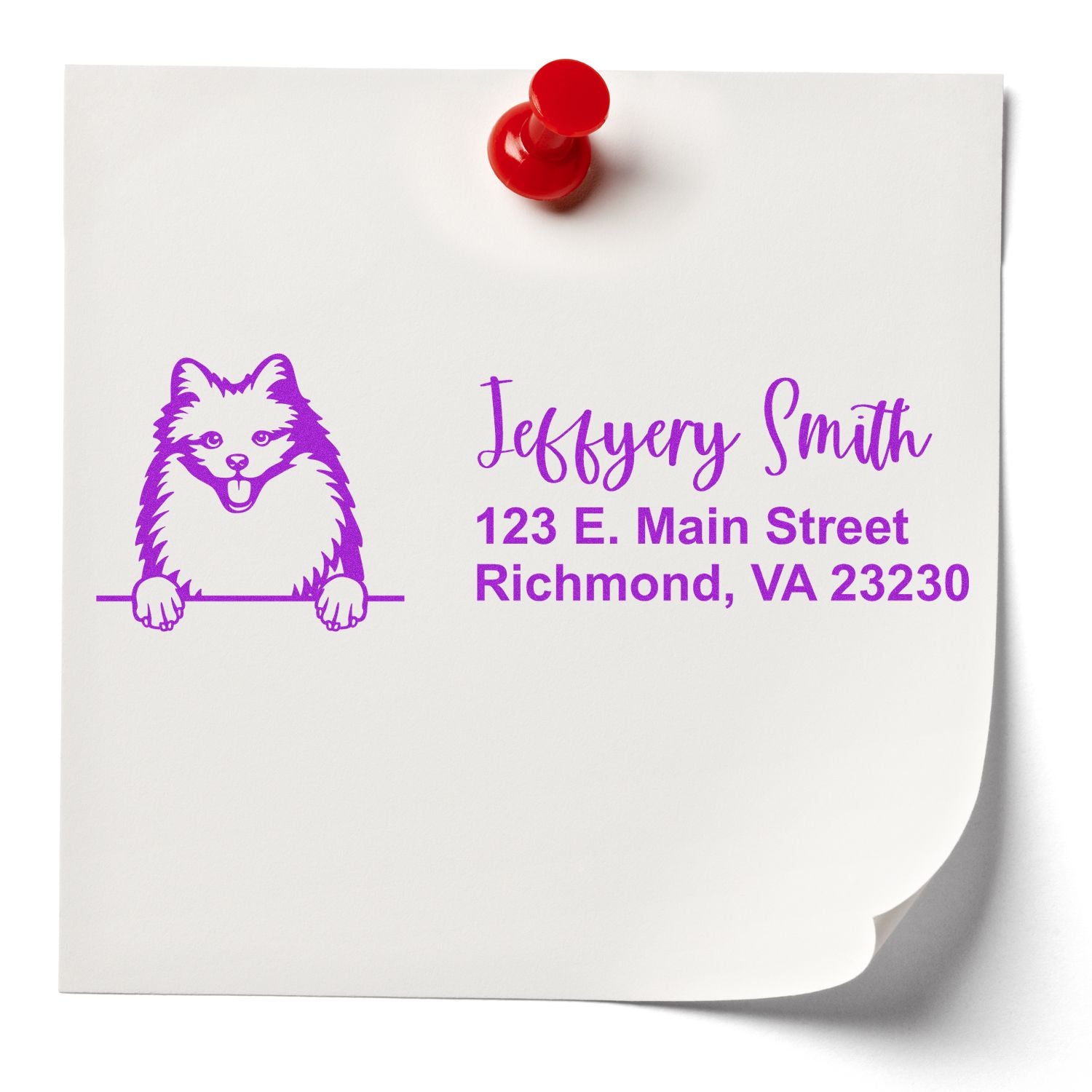 American Eskimo Name and Address Stamp Self-Inking