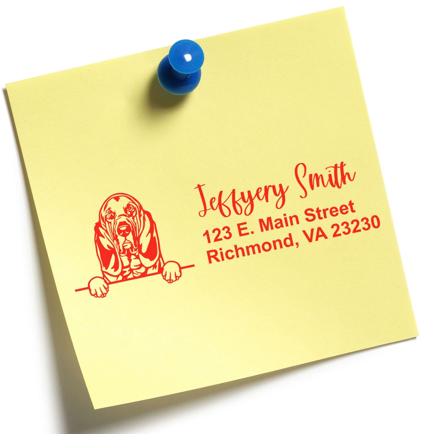 Pre-Inked Bloodhounds Dog Personalized Address Stamp