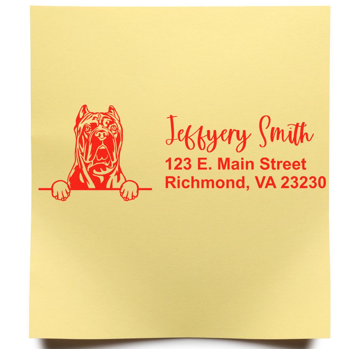 Cane Corso Name and Address Stamp Self-Inking