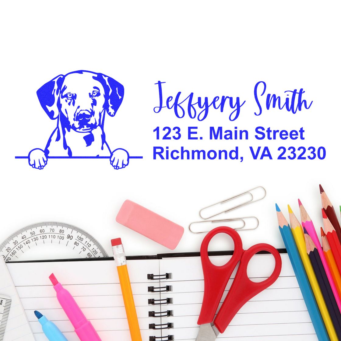 Pre-Inked Dalmatian Dog Personalized Address Stamp