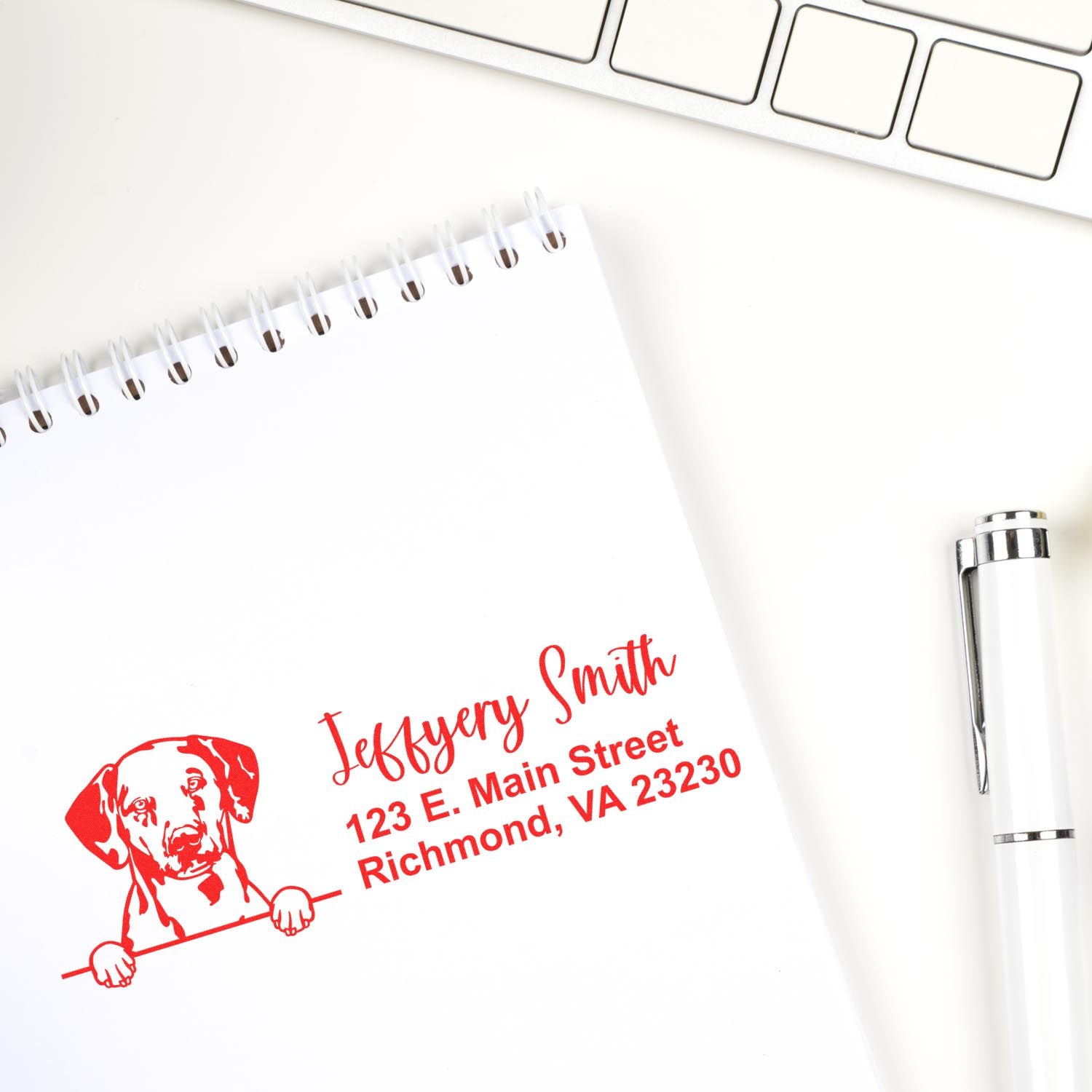 Pre-Inked Dalmatian Dog Personalized Address Stamp