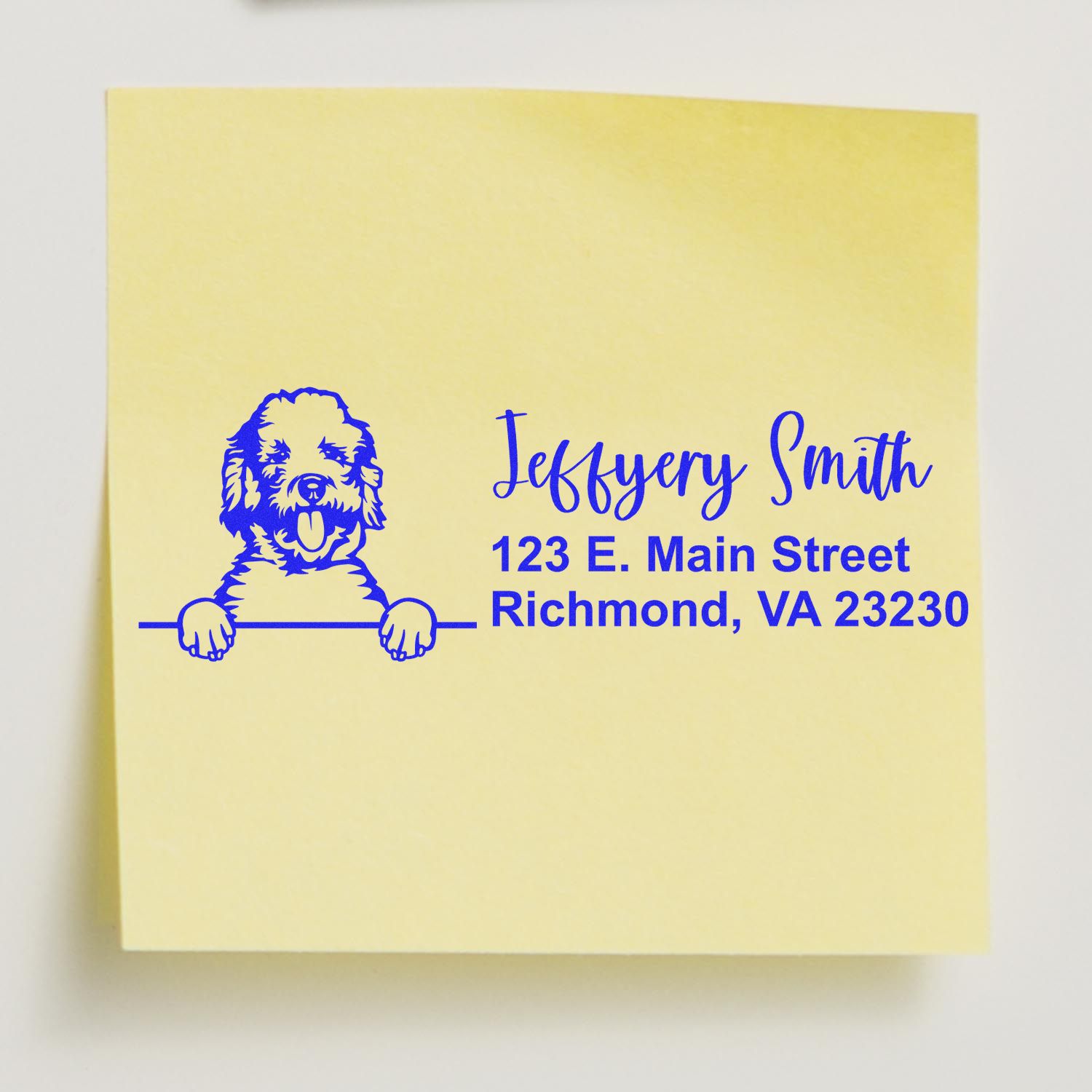 Pre-Inked Labradoodle Dog Personalized Address Stamp