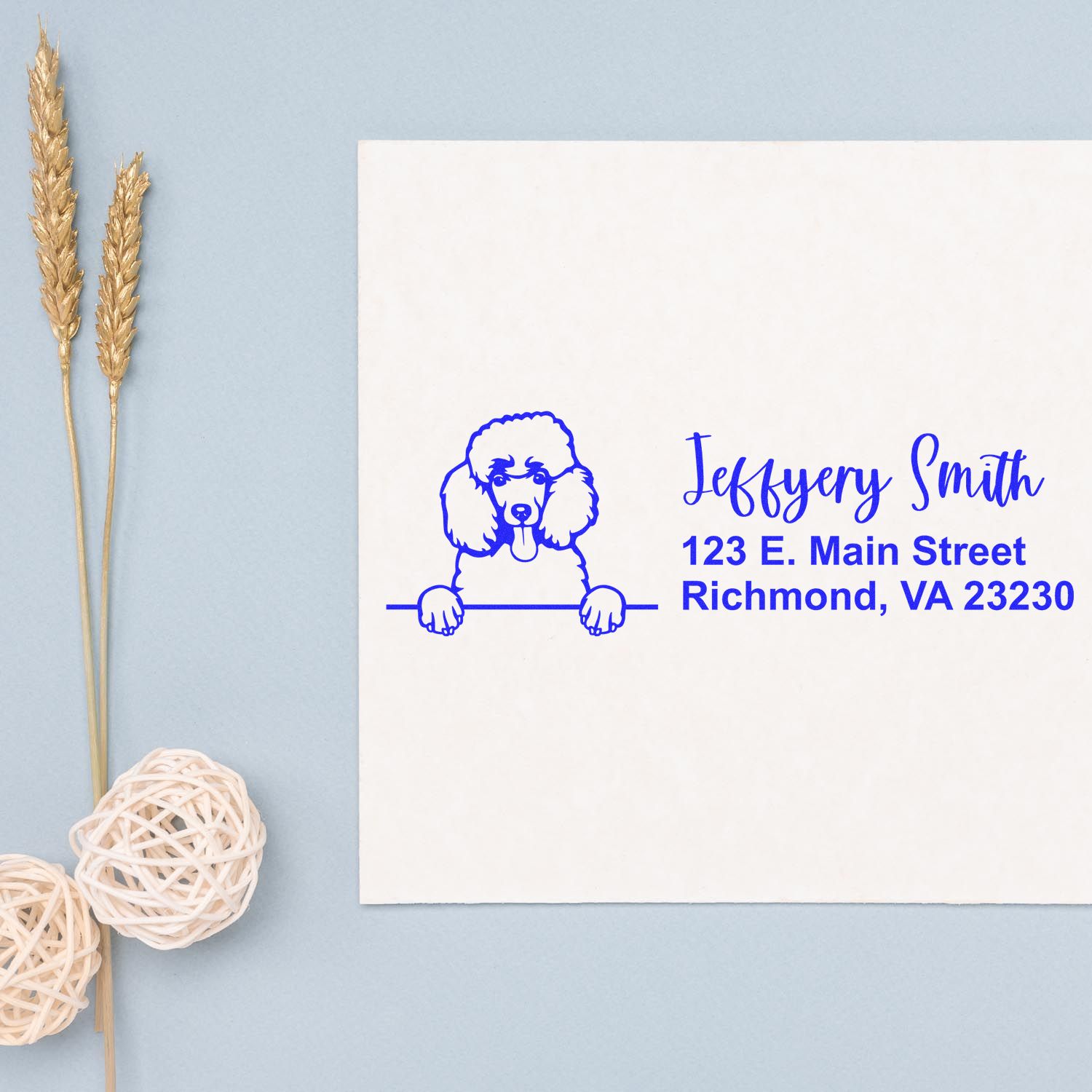 Poodle Name and Address Stamp Self-Inking