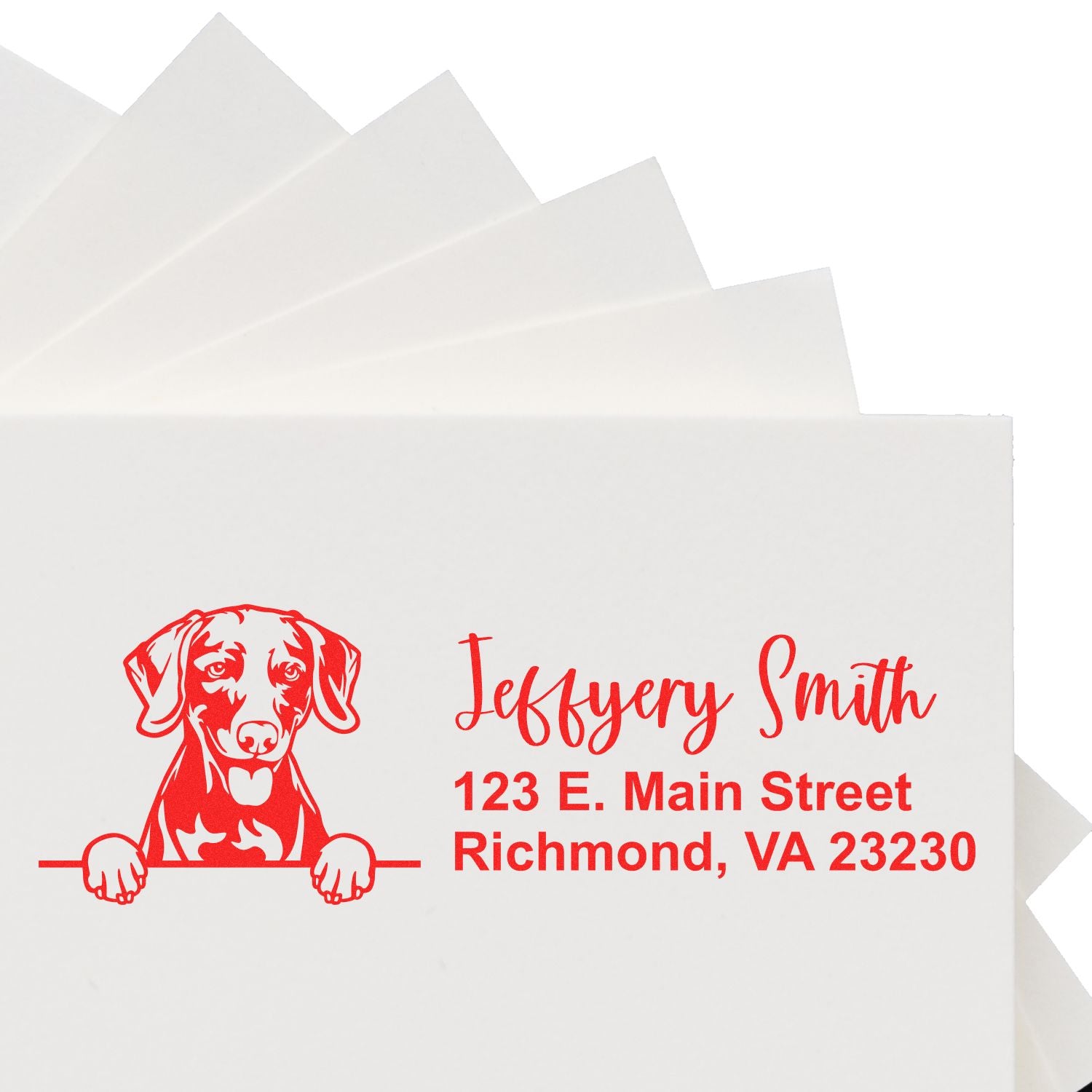 Pre-Inked Weimaraner Dog Personalized Address Stamp