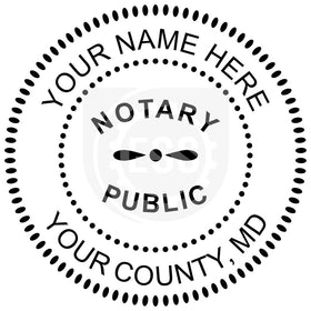 Maryland Round Notary Stamp Imprint Example