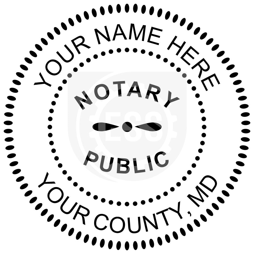 Maryland Notary Seal Imprint Example
