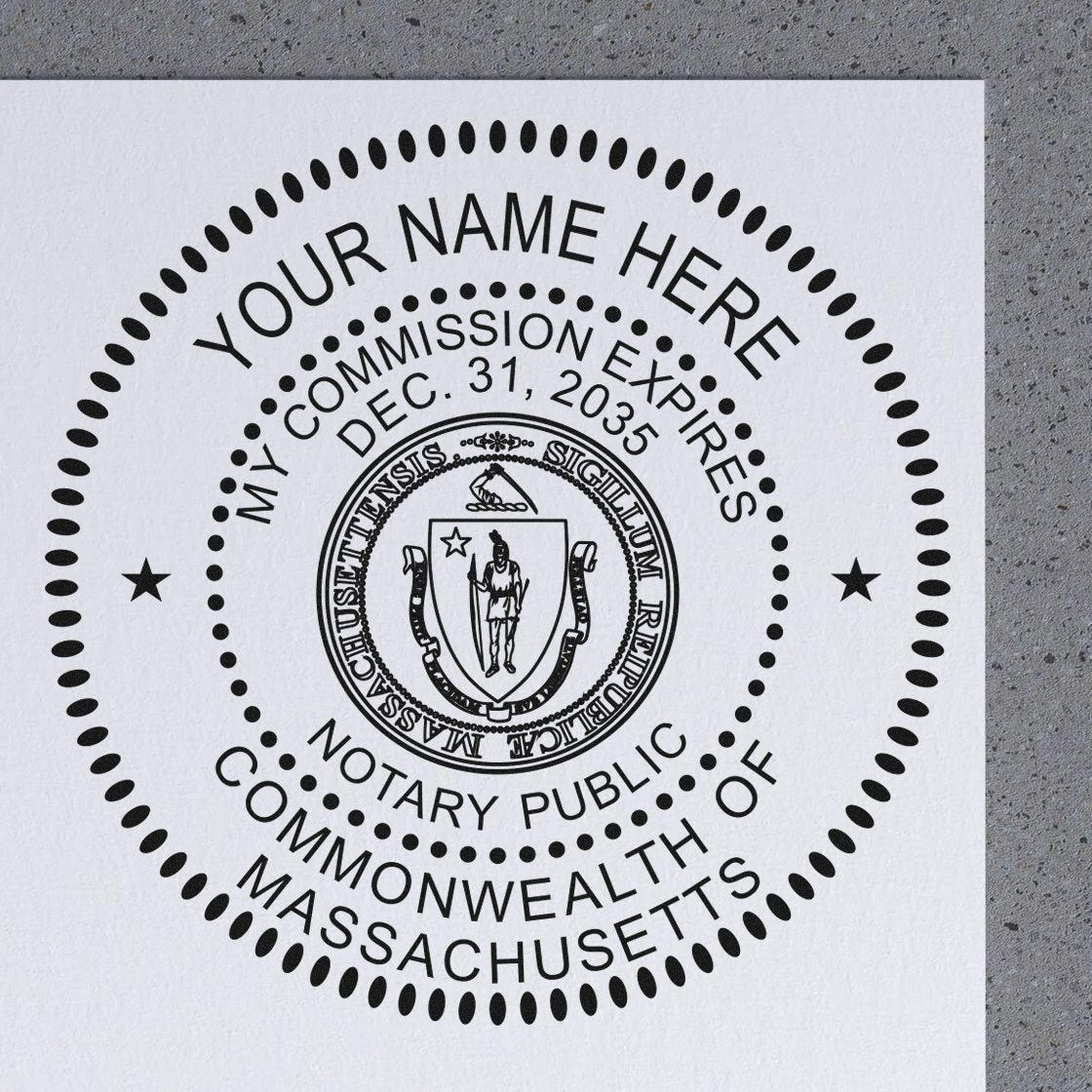 Notary Stamp and Seal Bundle Kit Massachusetts