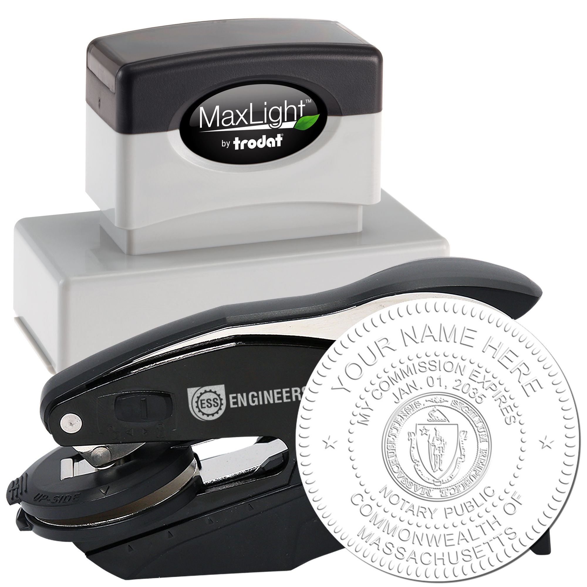 Notary Seal MA and Notary Stamp Massachusetts Bundle Kit