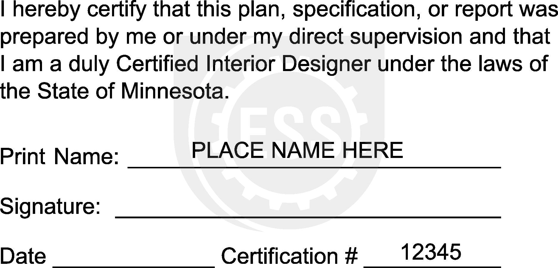 Minnesota Interior Designer Seal Setup