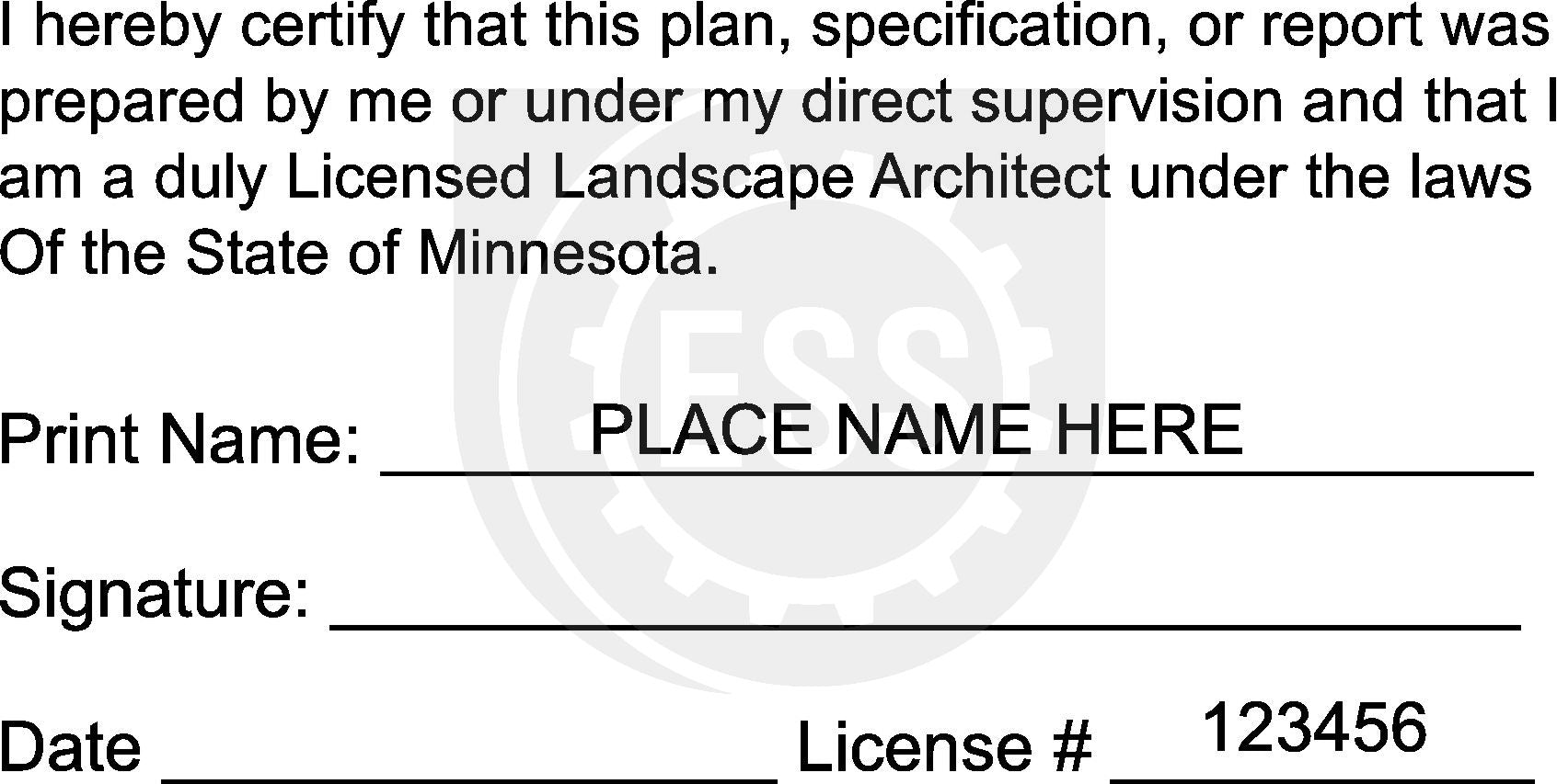 Minnesota Landscape Architect Seal Setup