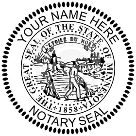 Minnesota Round Notary Stamp Imprint Example