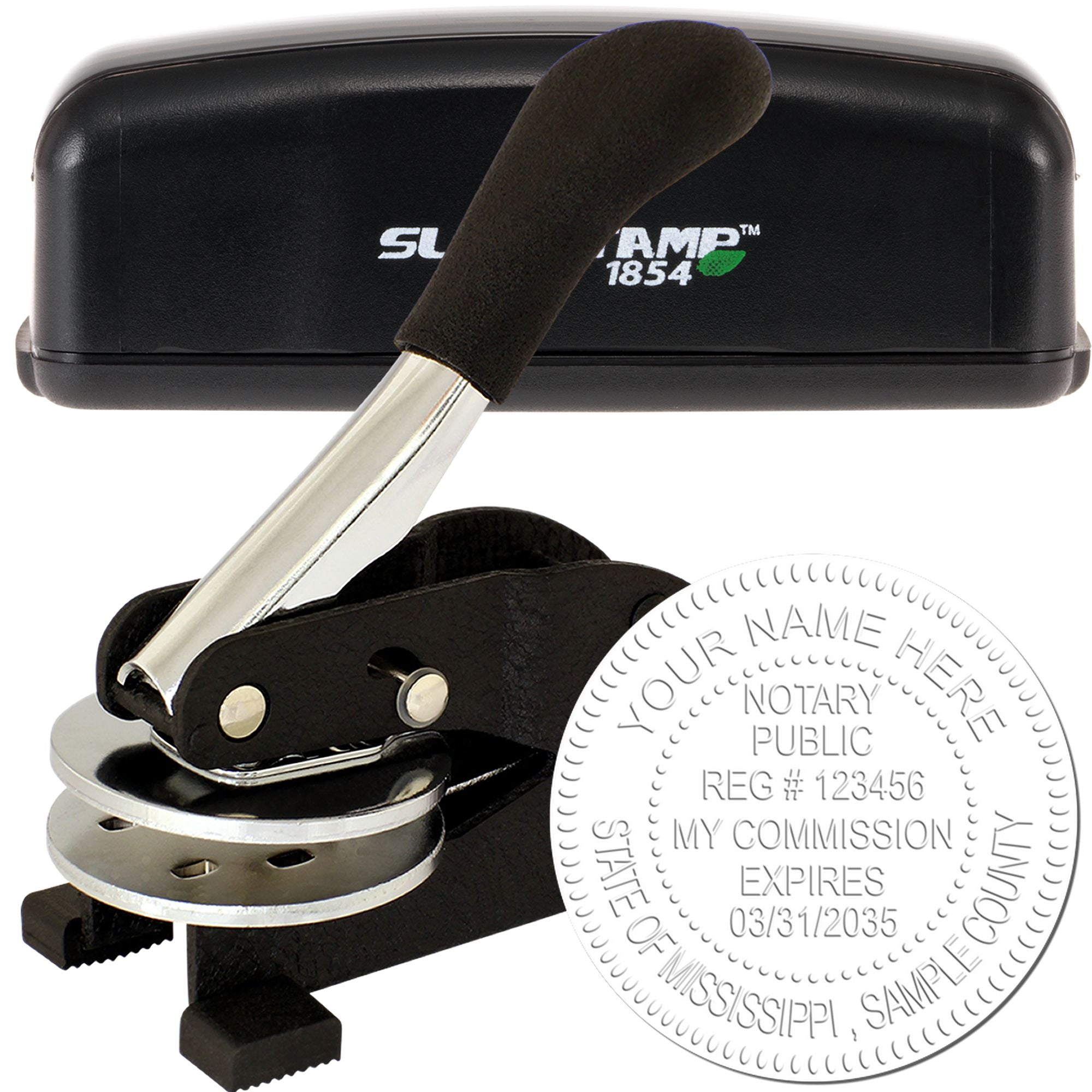 Mississippi Rectangular Slim Notary Stamp and Seal Kit