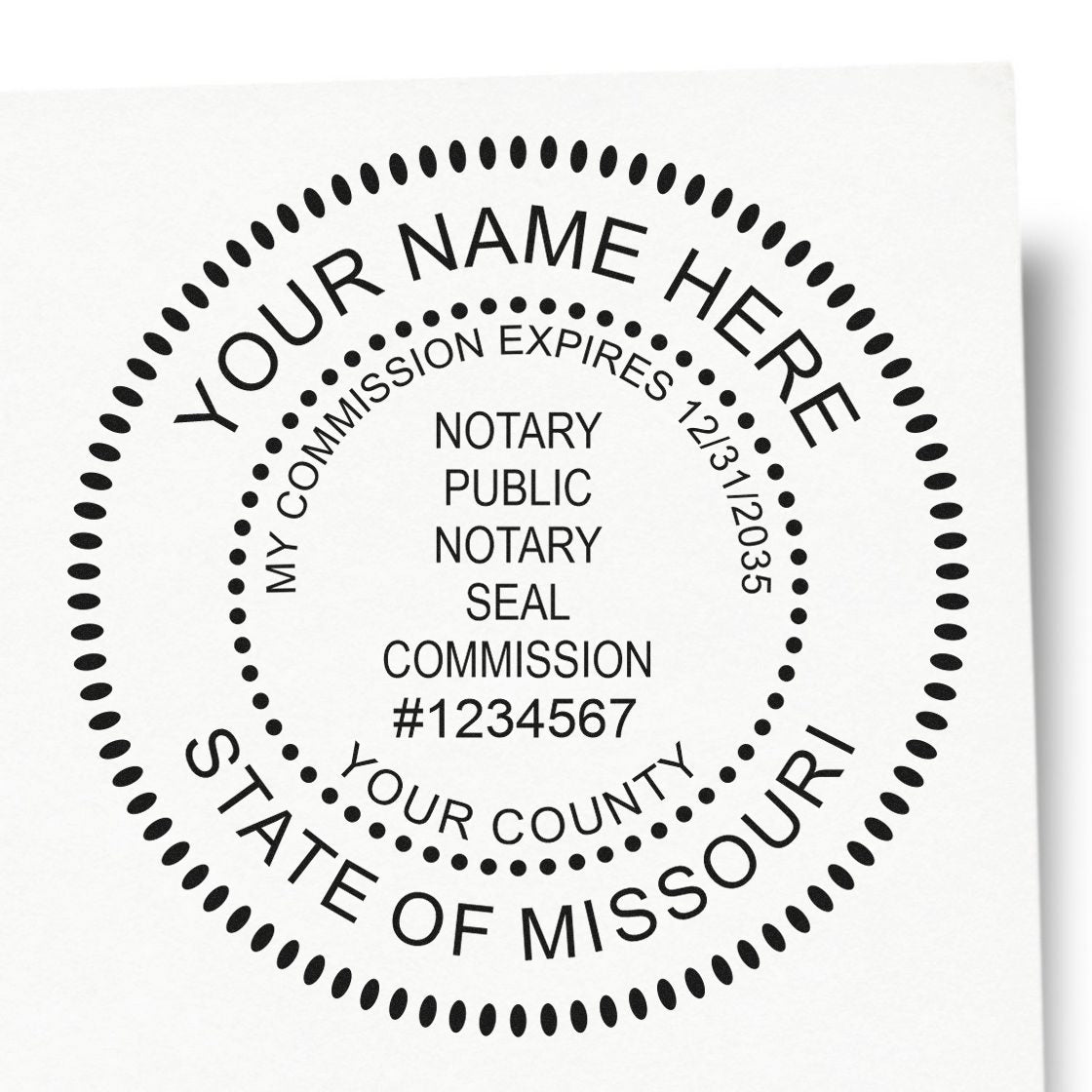 Missouri MaxLight Notary Stamp and Seal Kit - Engineer Seal Stamps