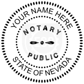 Nevada Round Notary Stamp Imprint Example