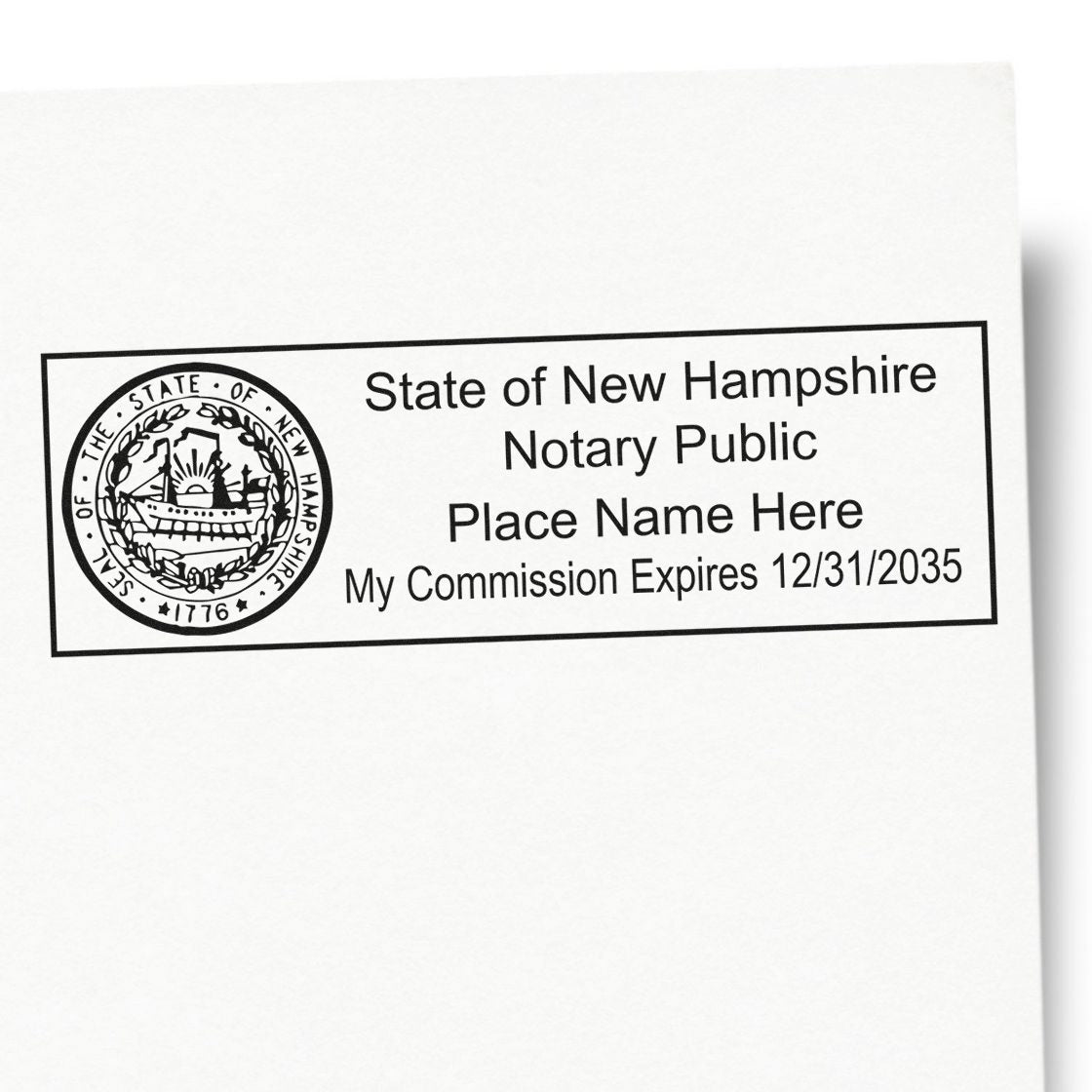 New Hampshire Notary Stamp and New Hampshire Notary Seal Bundle Kit with Soft Seal and Rectangular Wood Stamp