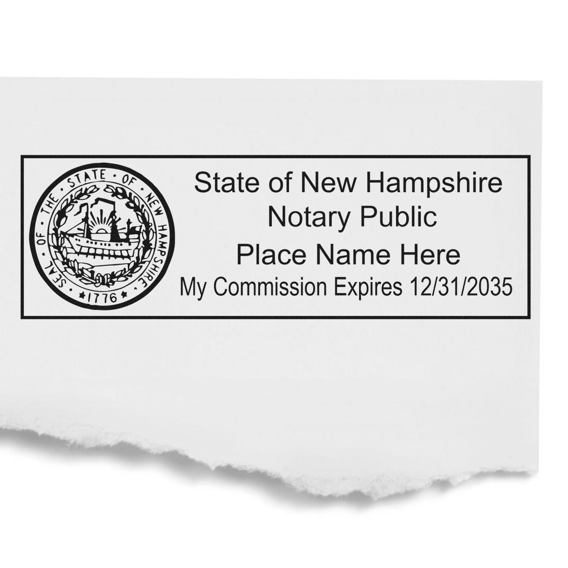 Rectangular Self Inking New Hampshire Notary Stamp and New Hampshire Notary Soft Seal