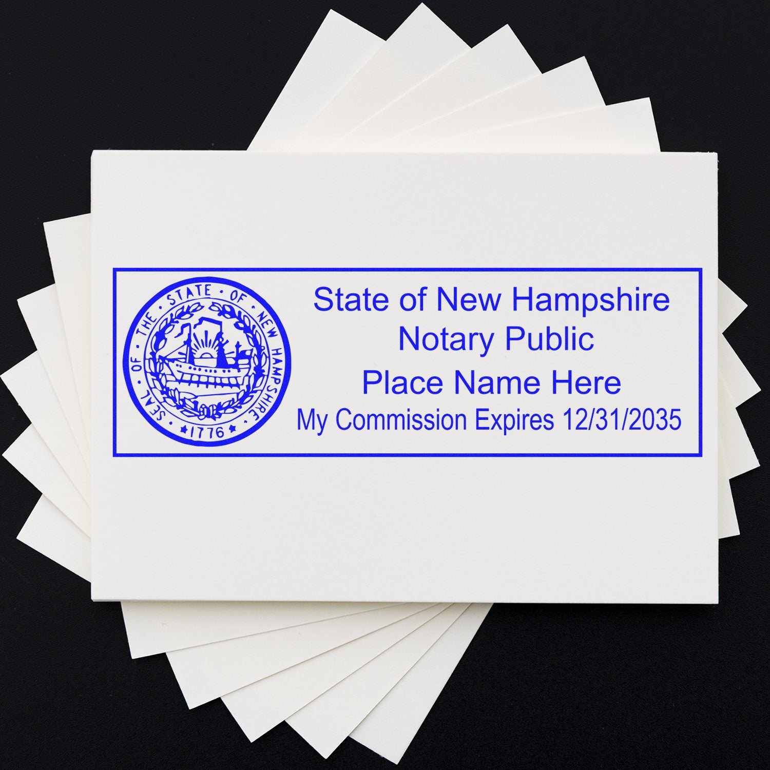 Soft Seal New Hampshire Notary Embossing Seal with Rectangular MaxLight Rectangular MaxLight Notary Stamp Kit