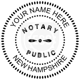 New Hampshire Round Notary Stamp Imprint Example