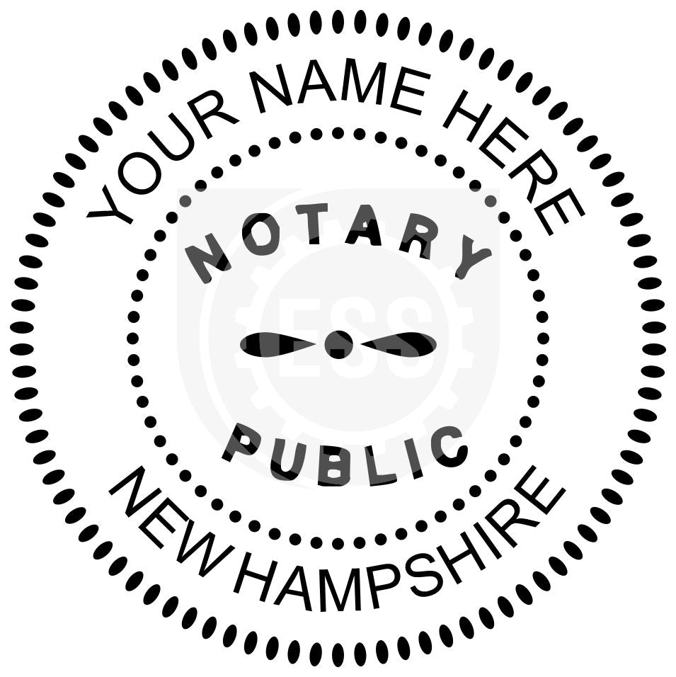 New Hampshire Notary Seal Imprint Example