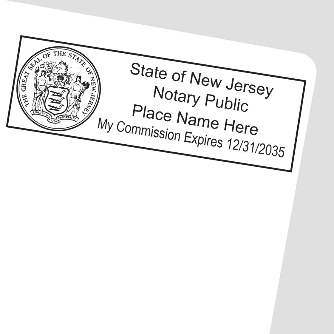 New Jersey Notary Stamp and New Jersey Notary Seal Bundle Kit with Soft Seal and Rectangular Wood Stamp