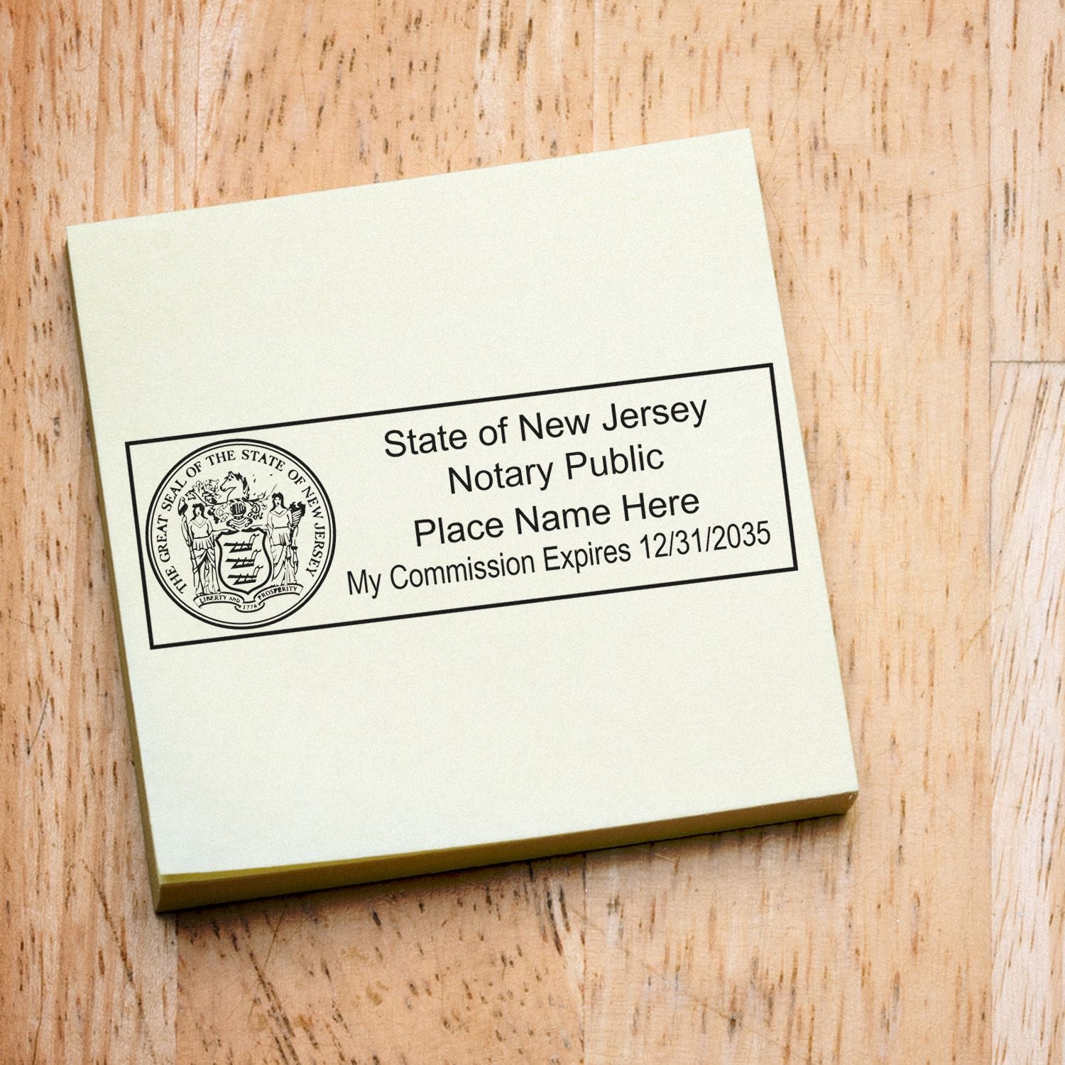 Rectangular Self Inking New Jersey Notary Stamp and New Jersey Notary Soft Seal