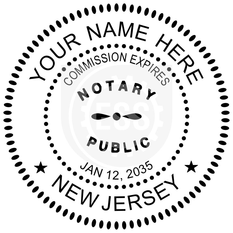 New Jersey Notary Seal Imprint Example