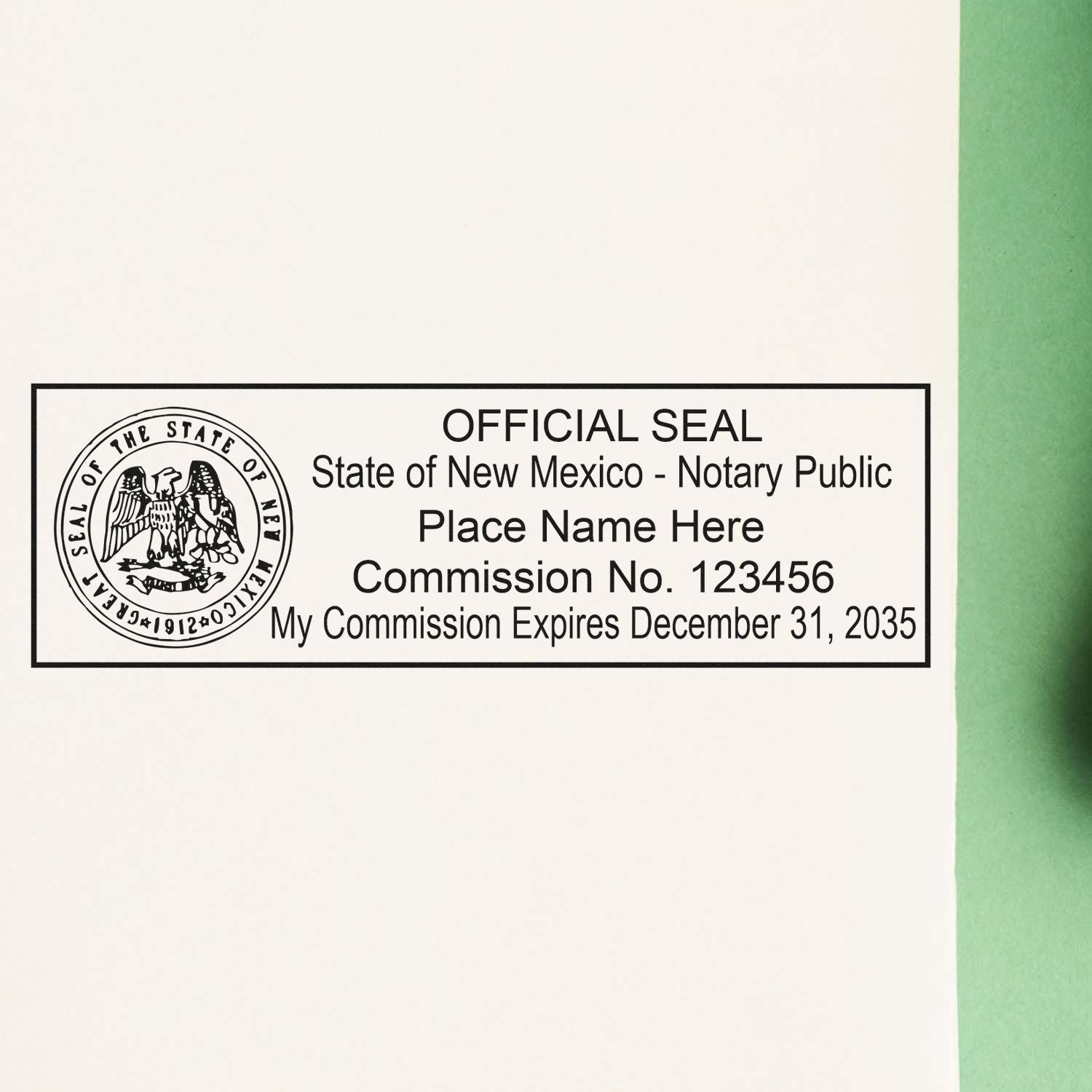 Rectangular Self Inking New Mexico Notary Stamp and Hybrid Seal Embosser Kit