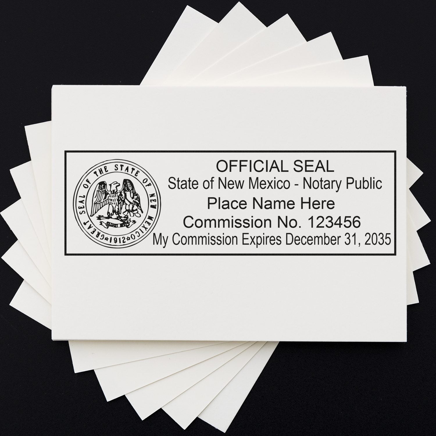 Rectangular Self Inking New Mexico Notary Stamp and New Mexico Notary Soft Seal