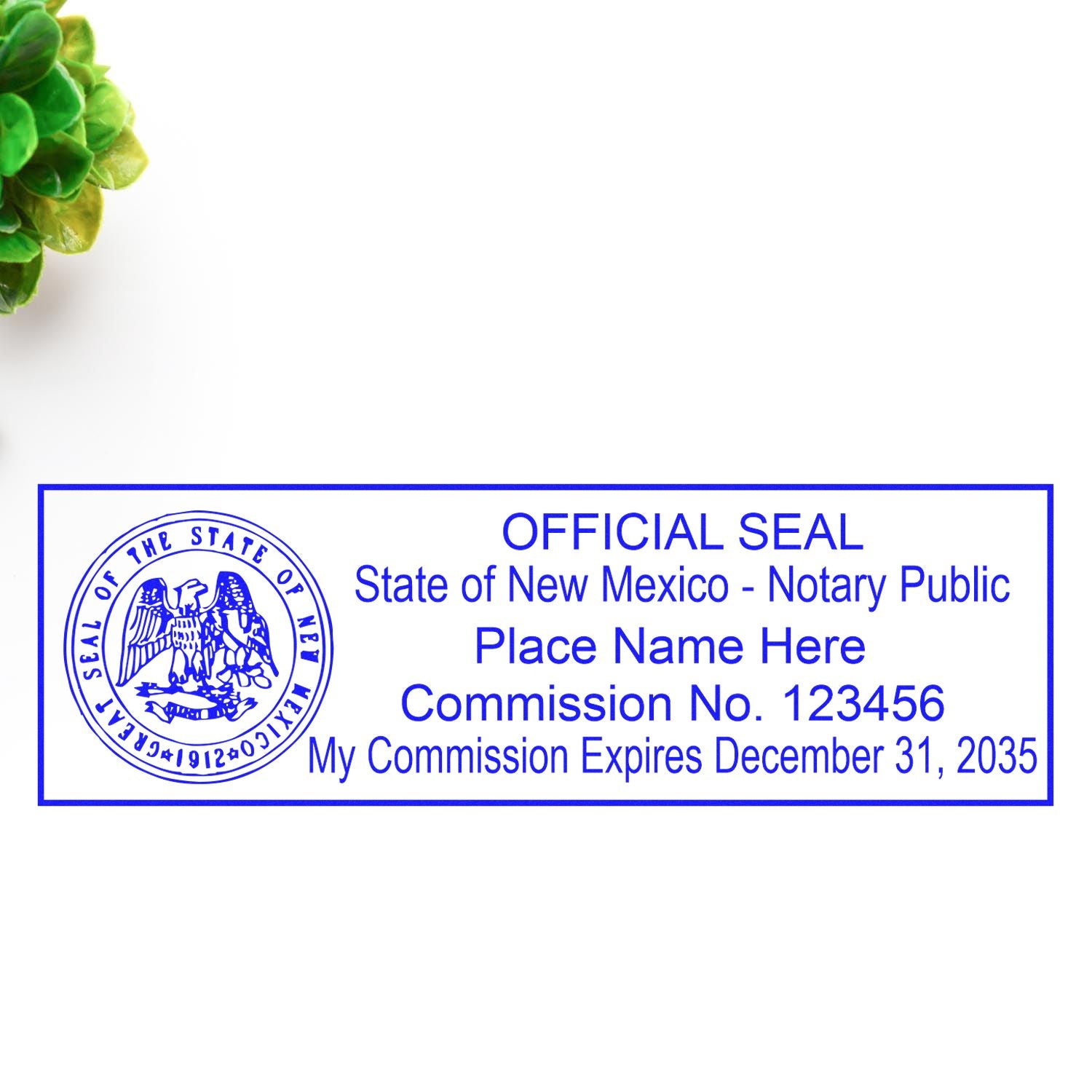 New Mexico Rectangular Slim Notary Stamp and Seal Kit