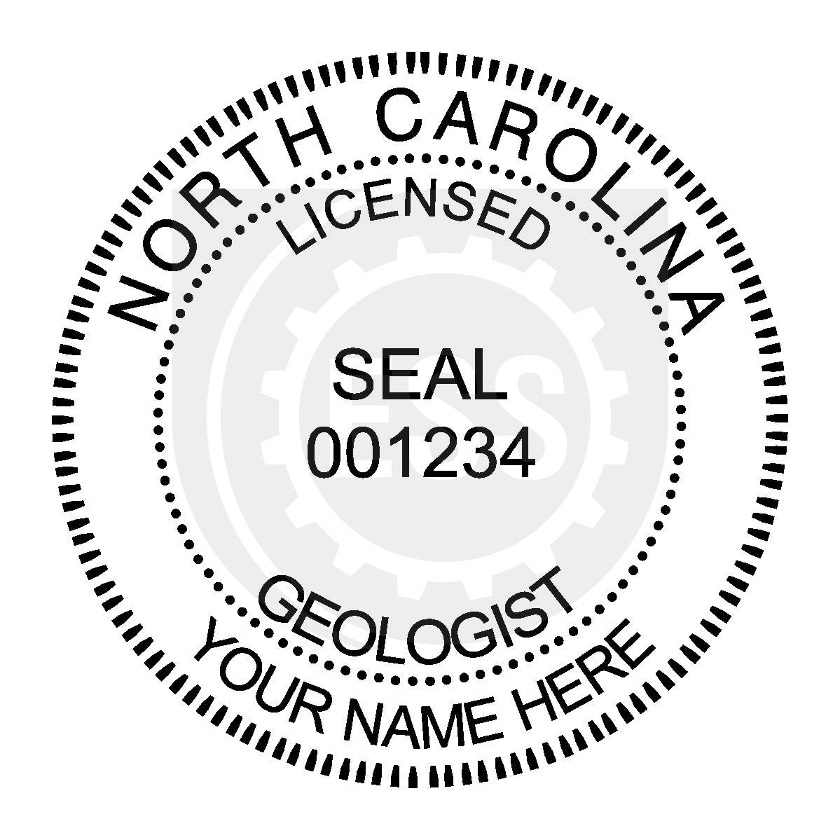 North Carolina Geologist Seal Setup
