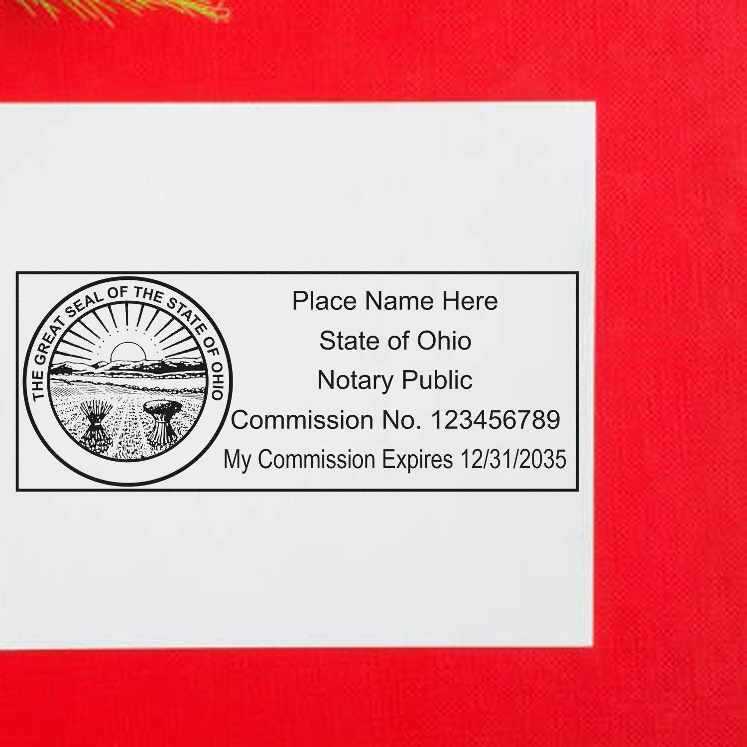 Rectangular Self Inking Ohio Notary Stamp and Hybrid Seal Embosser Kit